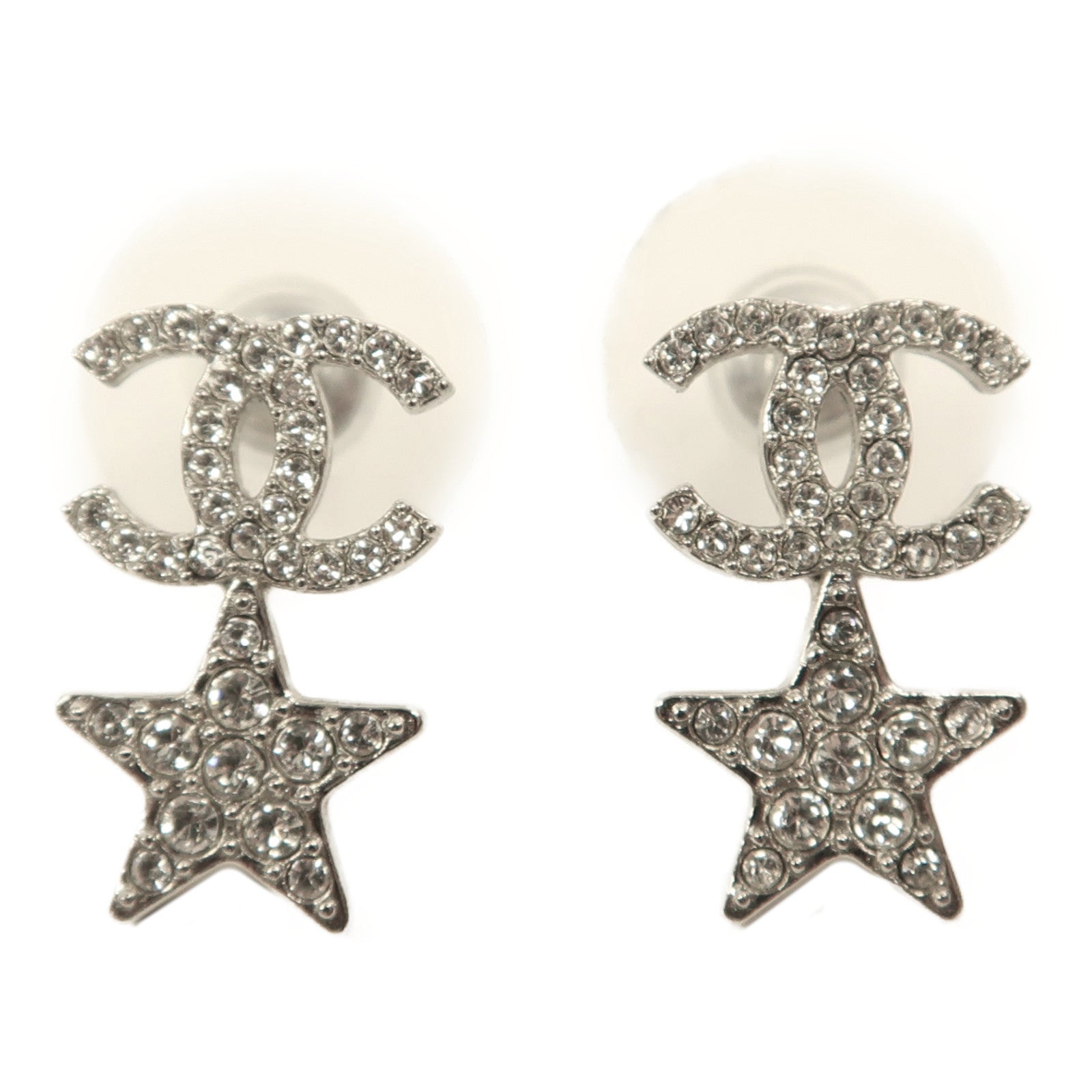 CHANEL 金屬Earrings耳環銀色