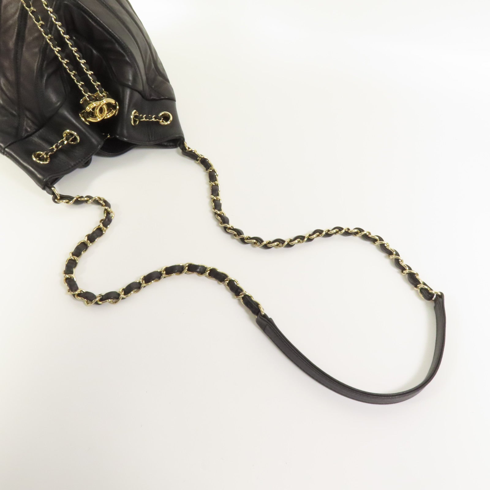 CHANEL 羊皮皮革Chain Shoulder Bag金扣肩背袋
