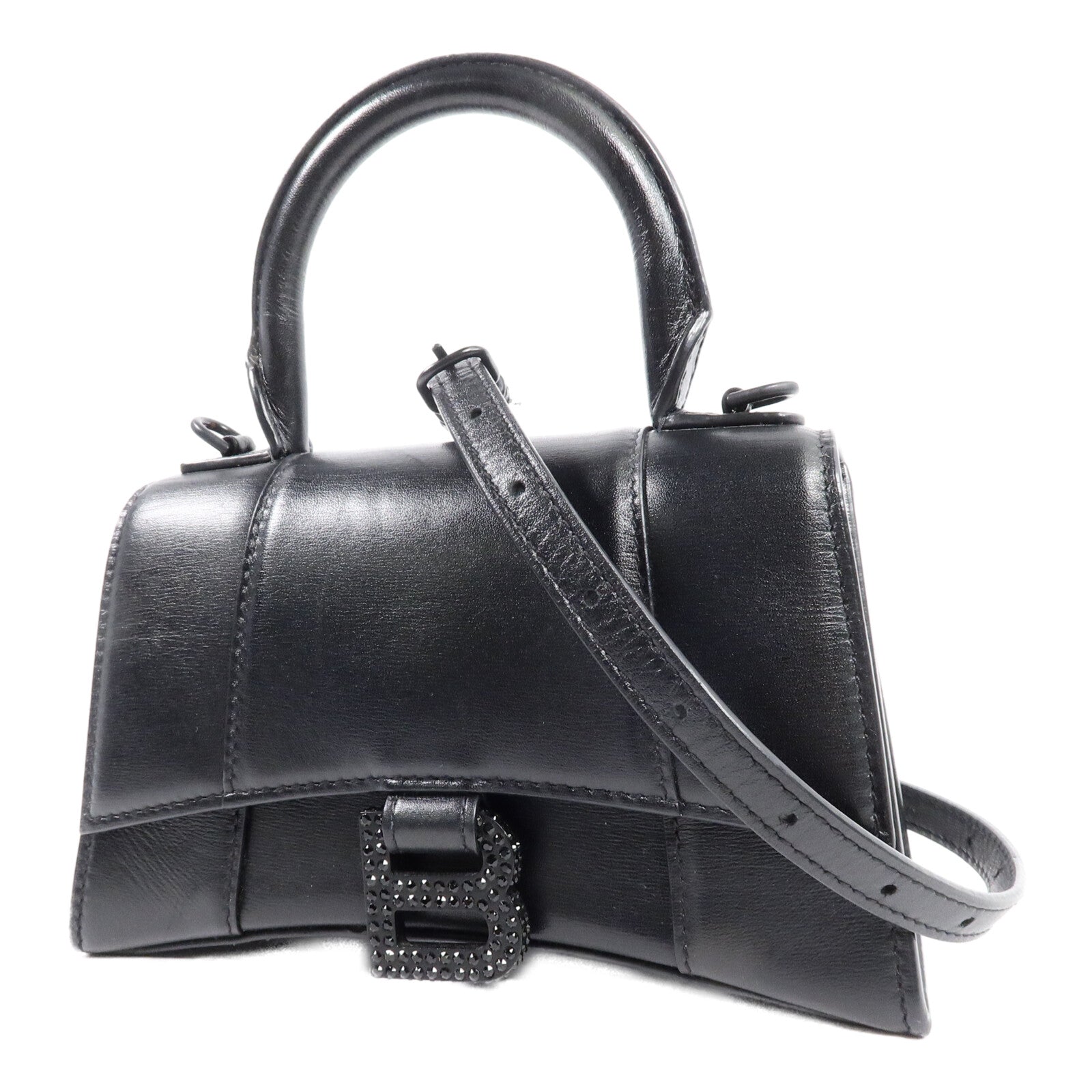 BALENCIAGA 牛皮皮革Hourglass XS手挽肩背兩用袋