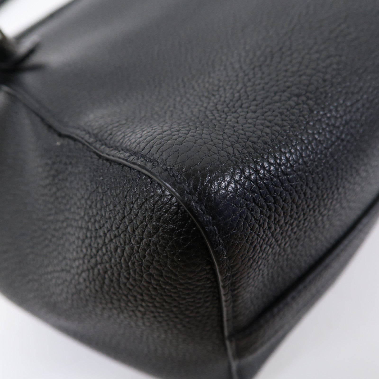 PRADA 牛皮皮革2 Way Shoulder Bag金扣手挽肩背兩用袋黑色