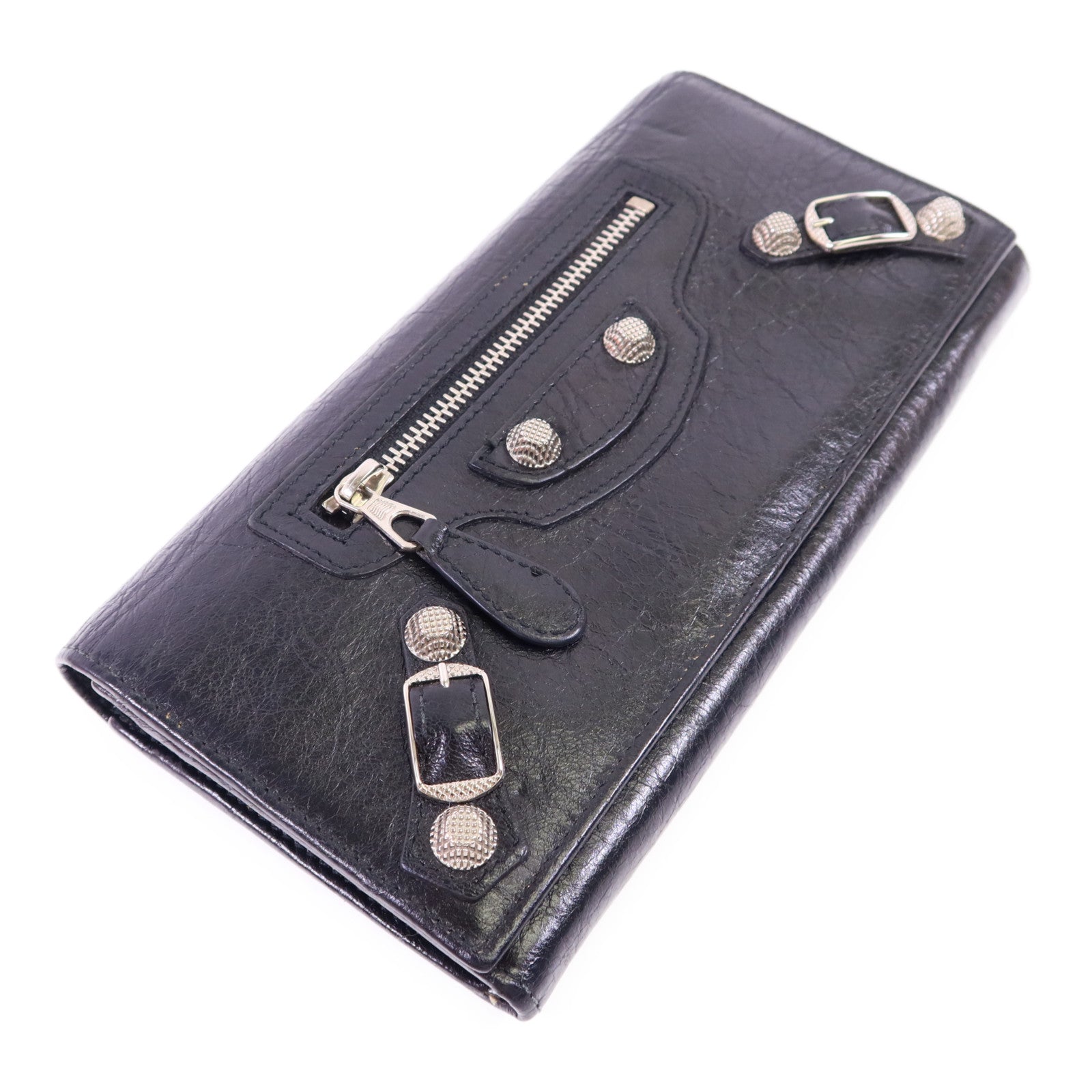 BALENCIAGA 牛皮皮革Long Wallet銀扣長錢包