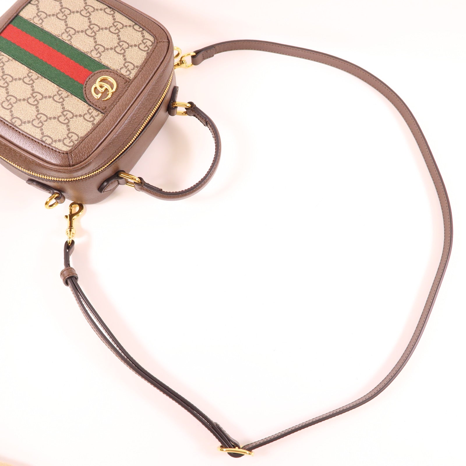 GUCCI 塗層帆布GG Ophidia金扣手挽肩背兩用袋