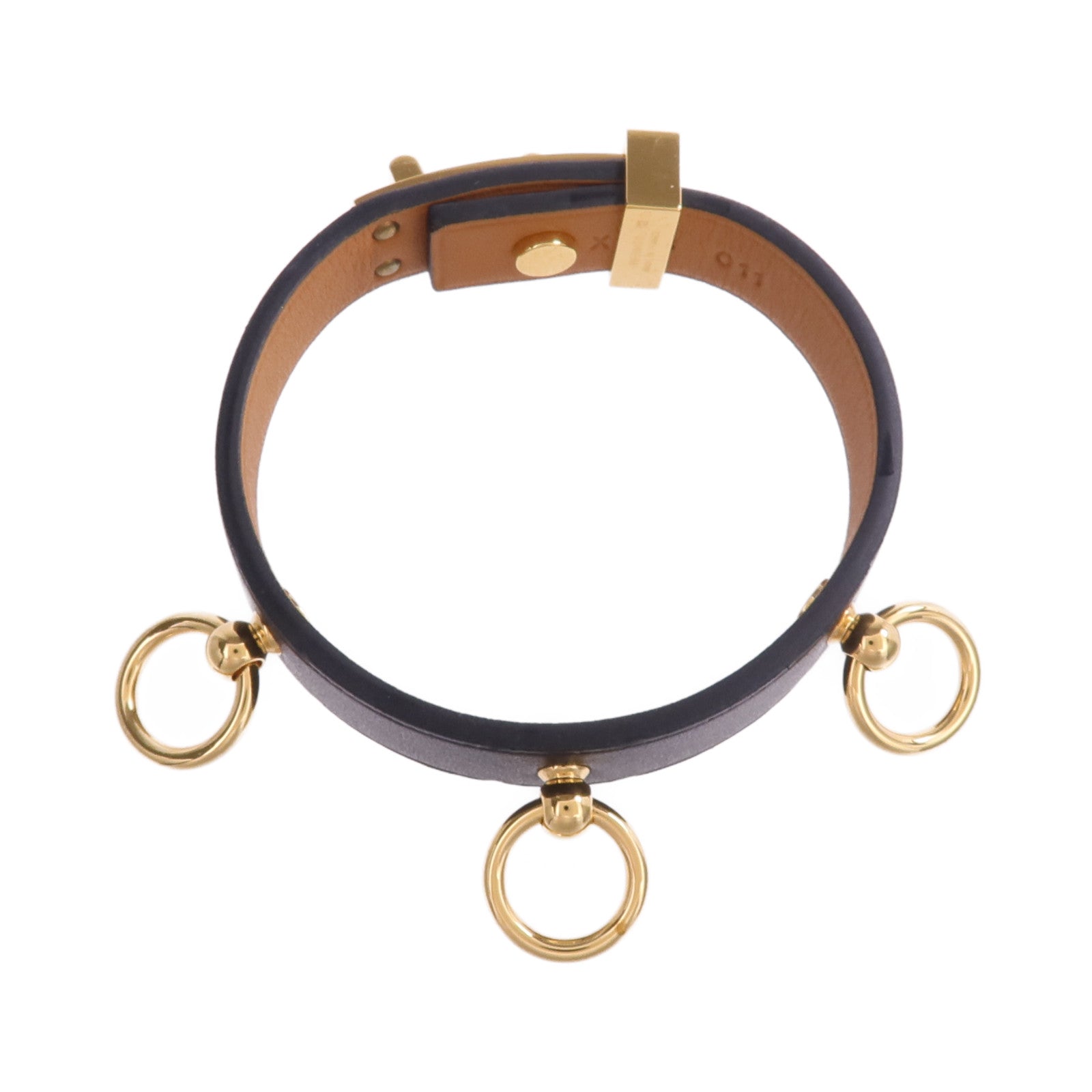 HERMES 【激減優惠】Swift皮革Mini Dog Anneaux金扣手帶Noir