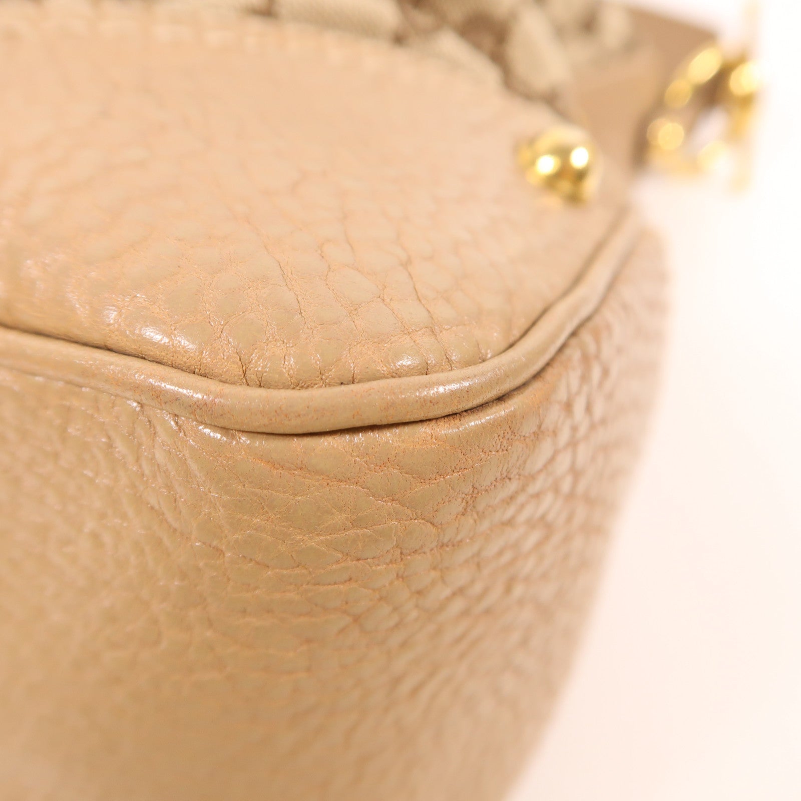 GUCCI 【激減優惠】帆布Shoulder Bag金扣肩背袋棕色