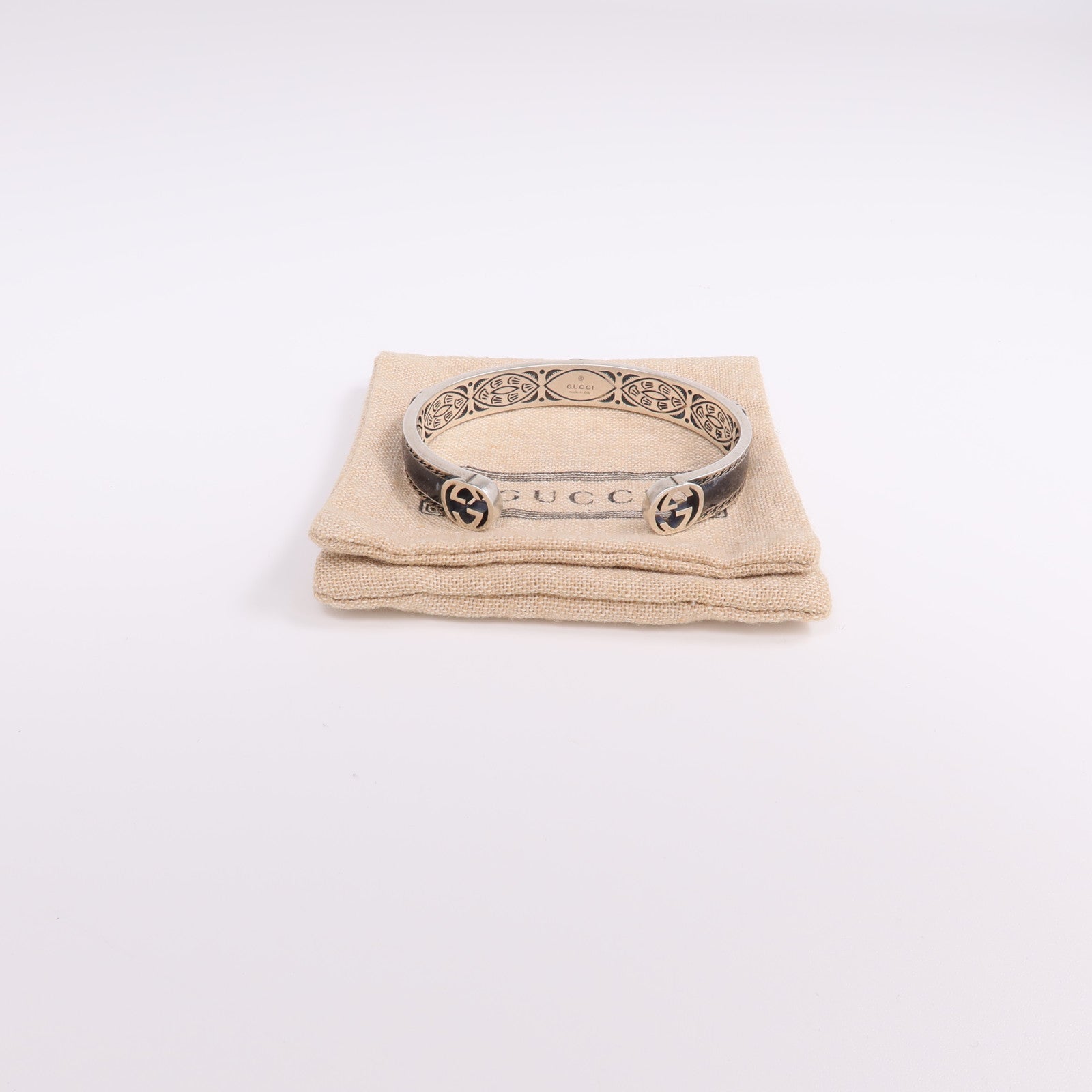 GUCCI 925純銀Interlocking Bracelet手鐲GUCCI#16