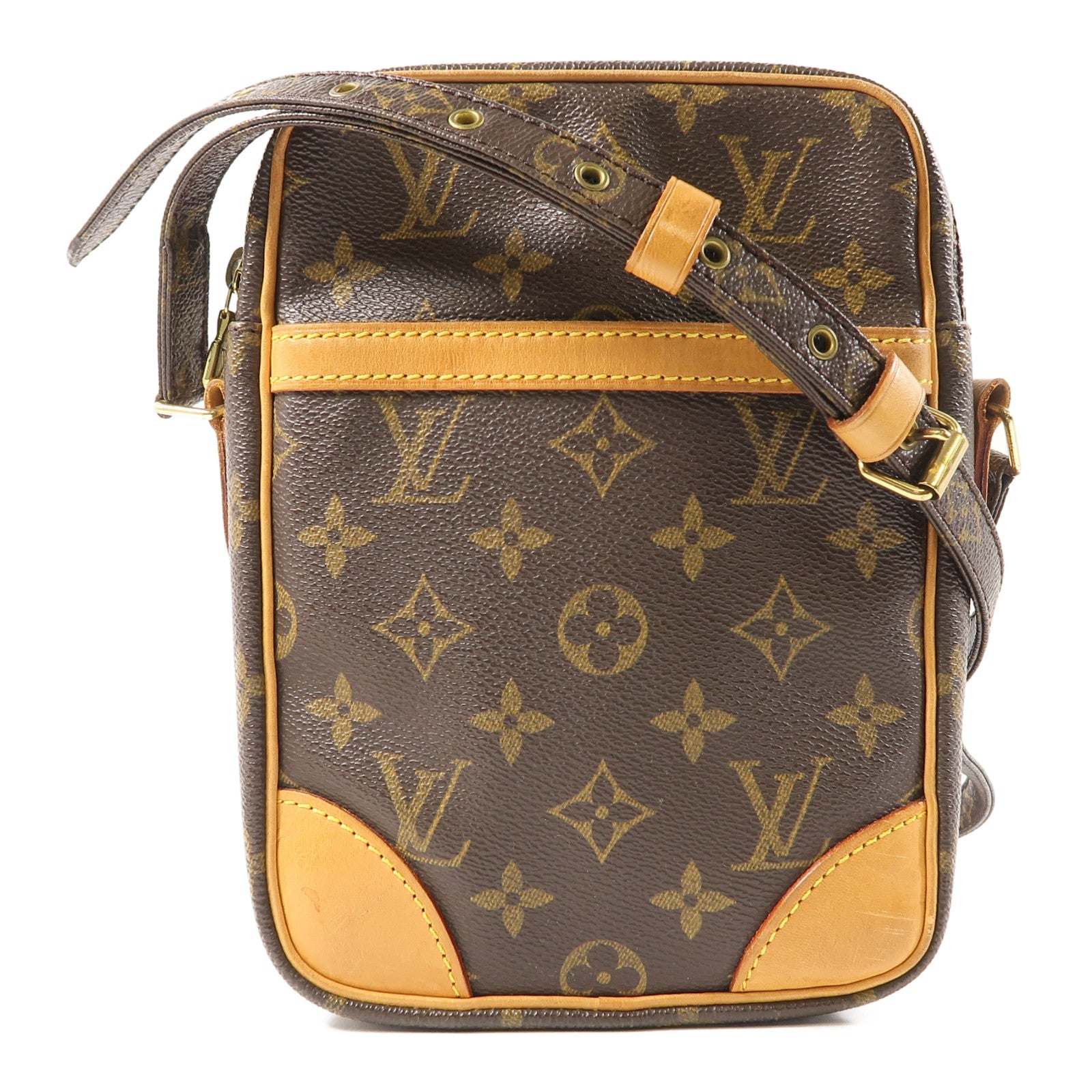 LOUIS VUITTON Monogram Danube金扣肩背袋啡色