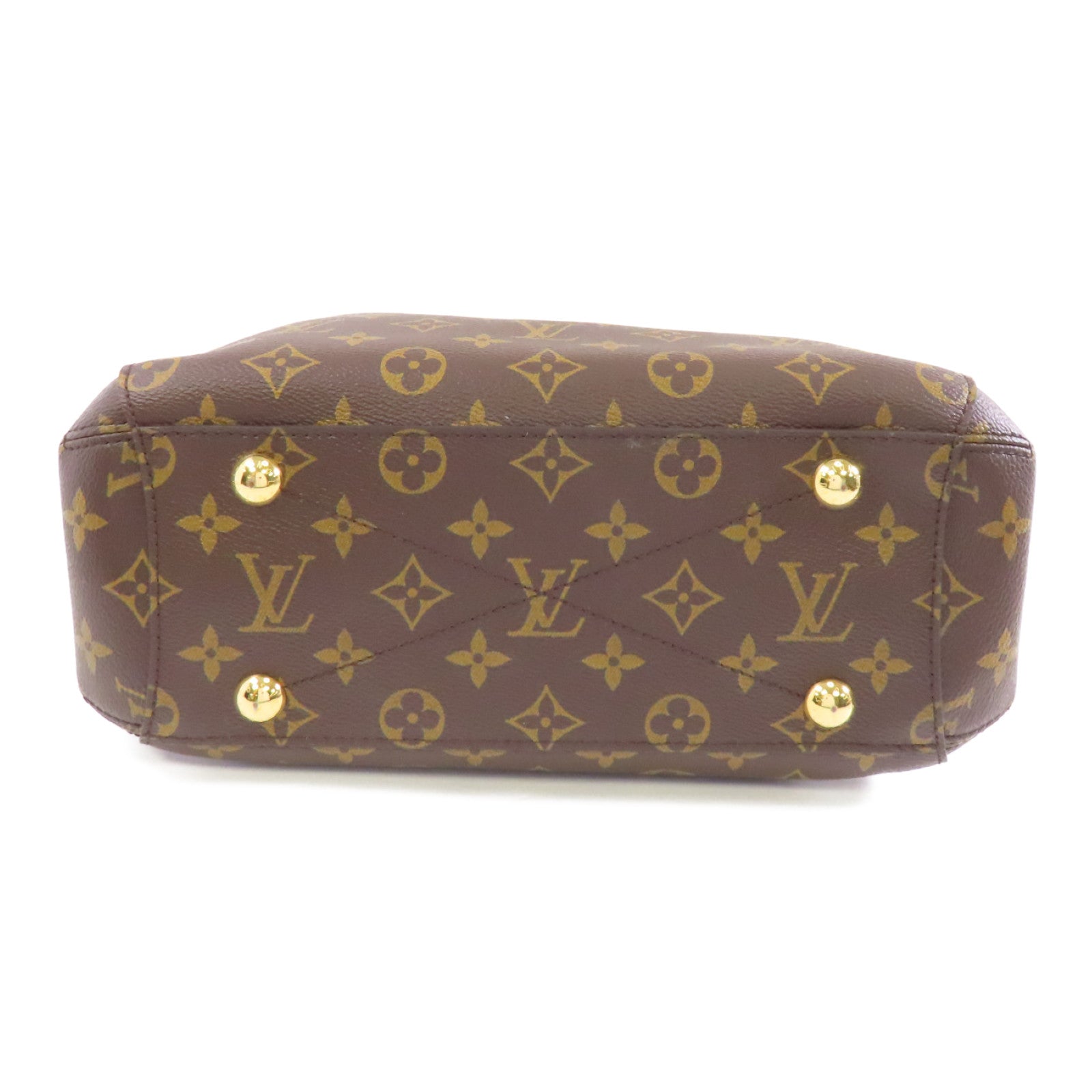 LOUIS VUITTON Monogram Montaigne BB金扣手挽肩背兩用袋啡色