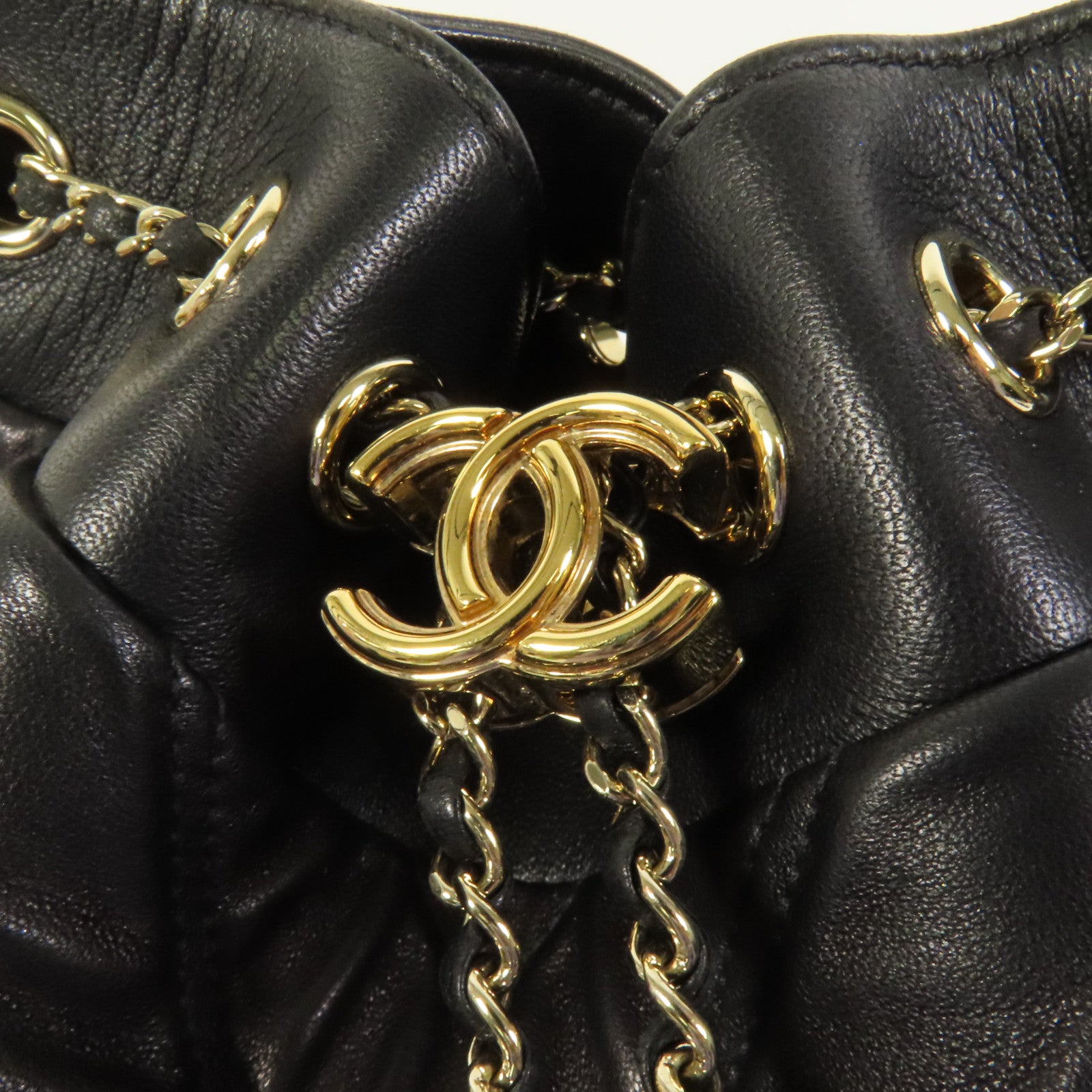 CHANEL 羊皮皮革Chain Shoulder Bag金扣肩背袋