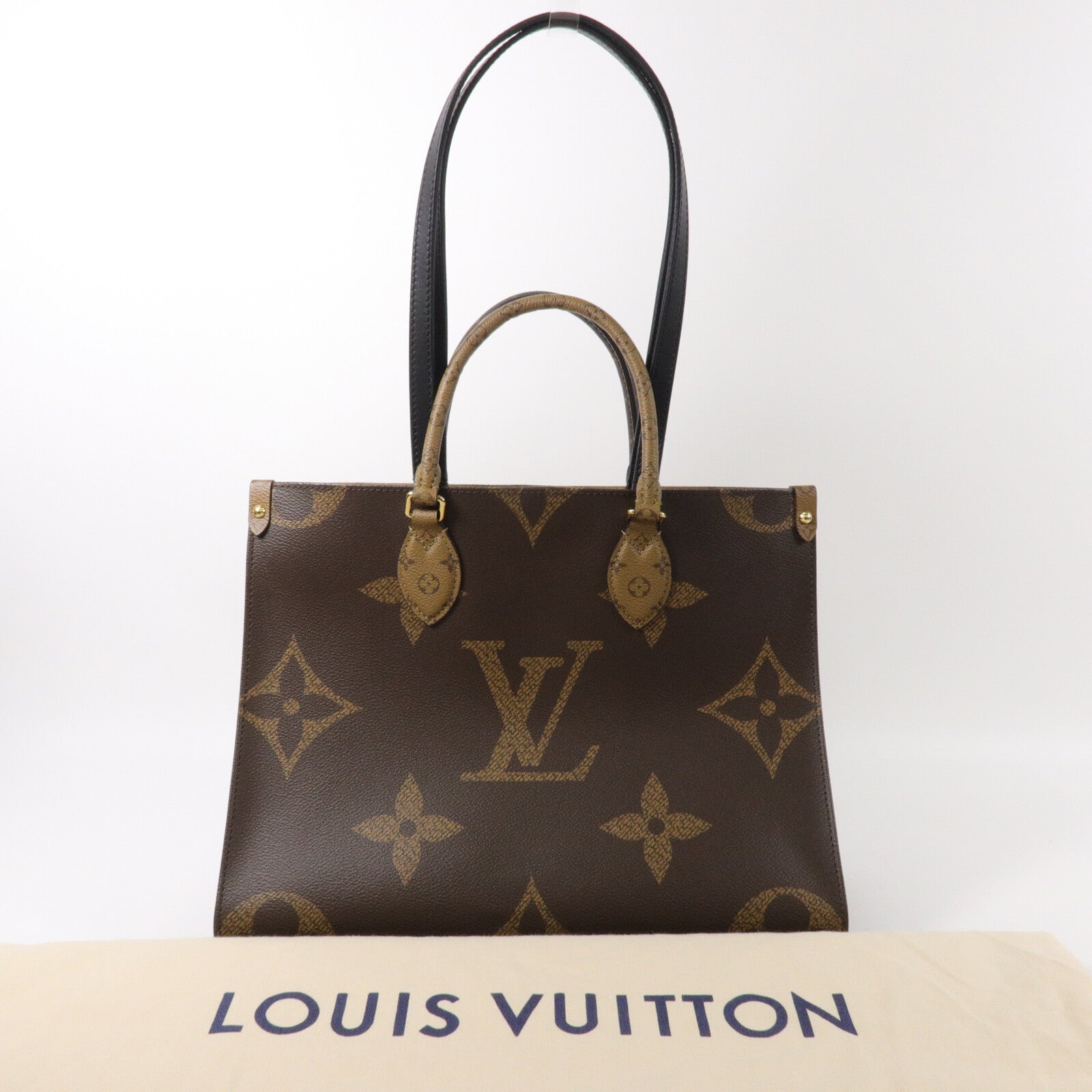 LOUIS VUITTON Monogram Giant On The Go MM手挽肩背兩用袋