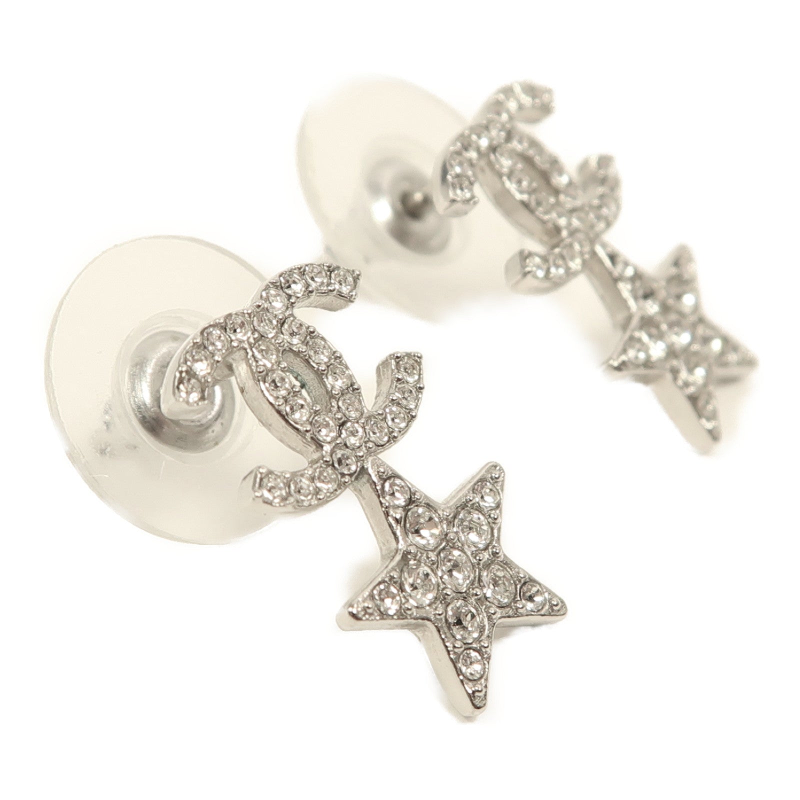 CHANEL 金屬Earrings耳環銀色