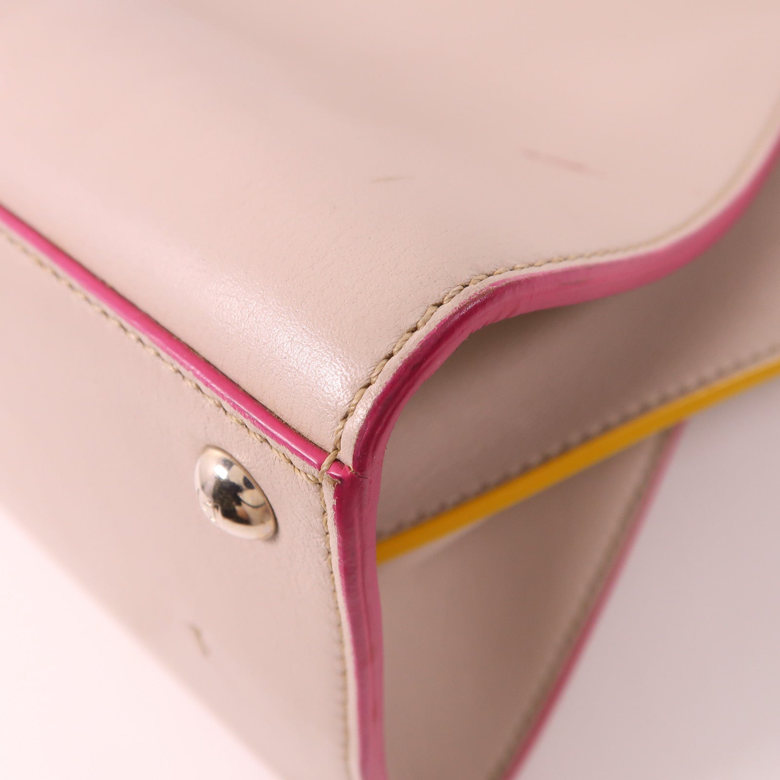 FENDI SHW Handbag 8BH279 Calfskin Leather Grey