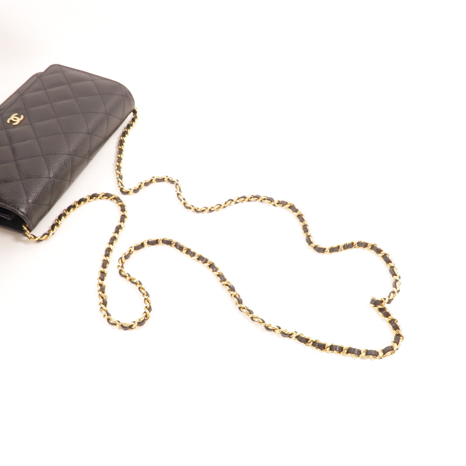 CHANEL 牛皮皮革WOC Wallet On Chain鏈帶肩背袋