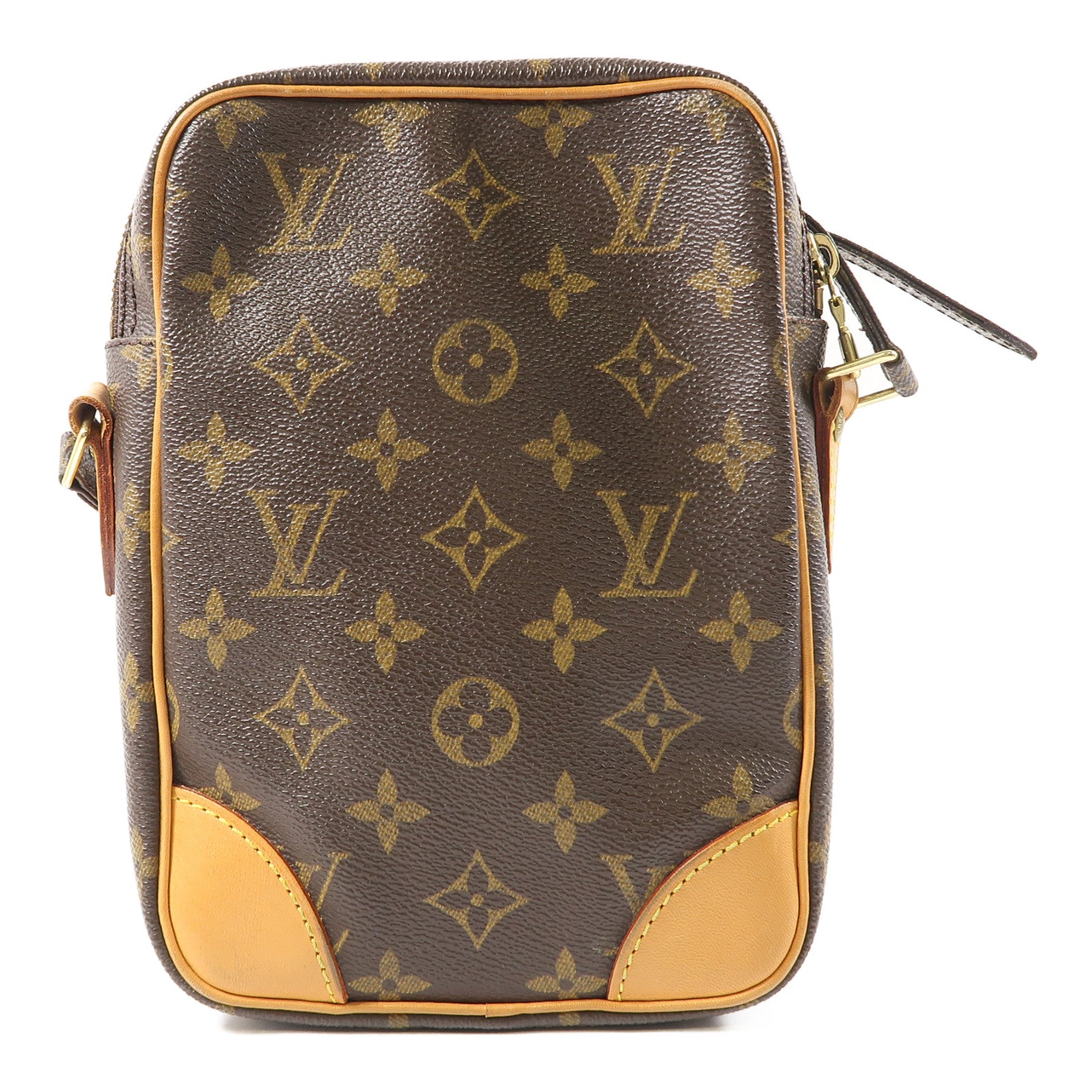LOUIS VUITTON Monogram Danube金扣肩背袋啡色