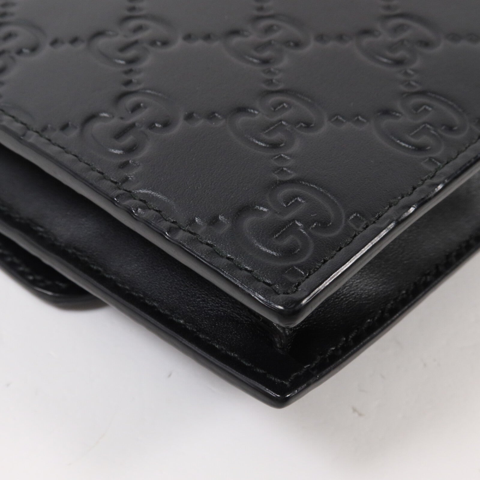 GUCCI 牛皮皮革Guccissima Chain Wallet鏈帶肩背袋