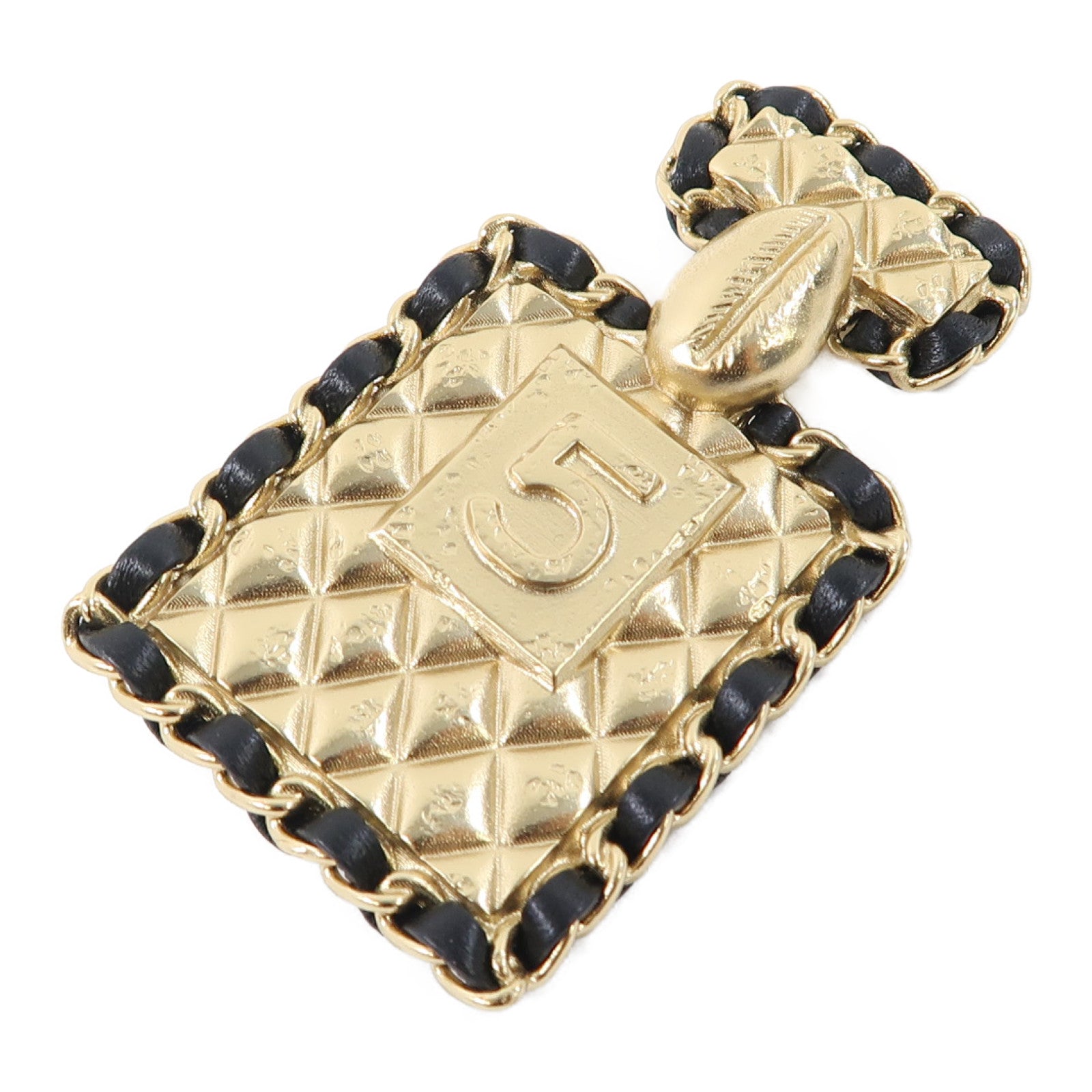 CHANEL 金屬Brooch胸針金色/黑色