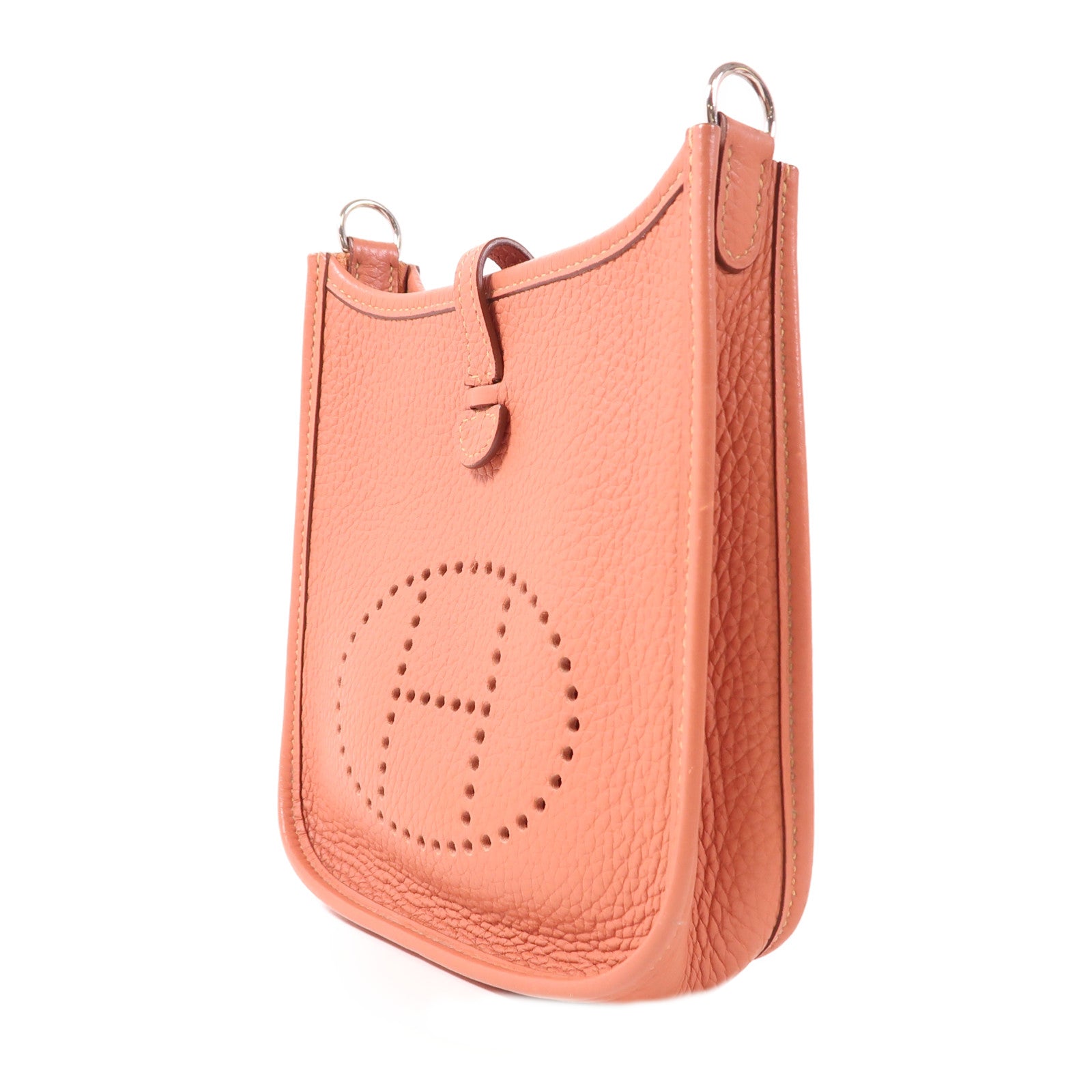 HERMES Clemence皮革Evelyne TPM銀扣肩背袋