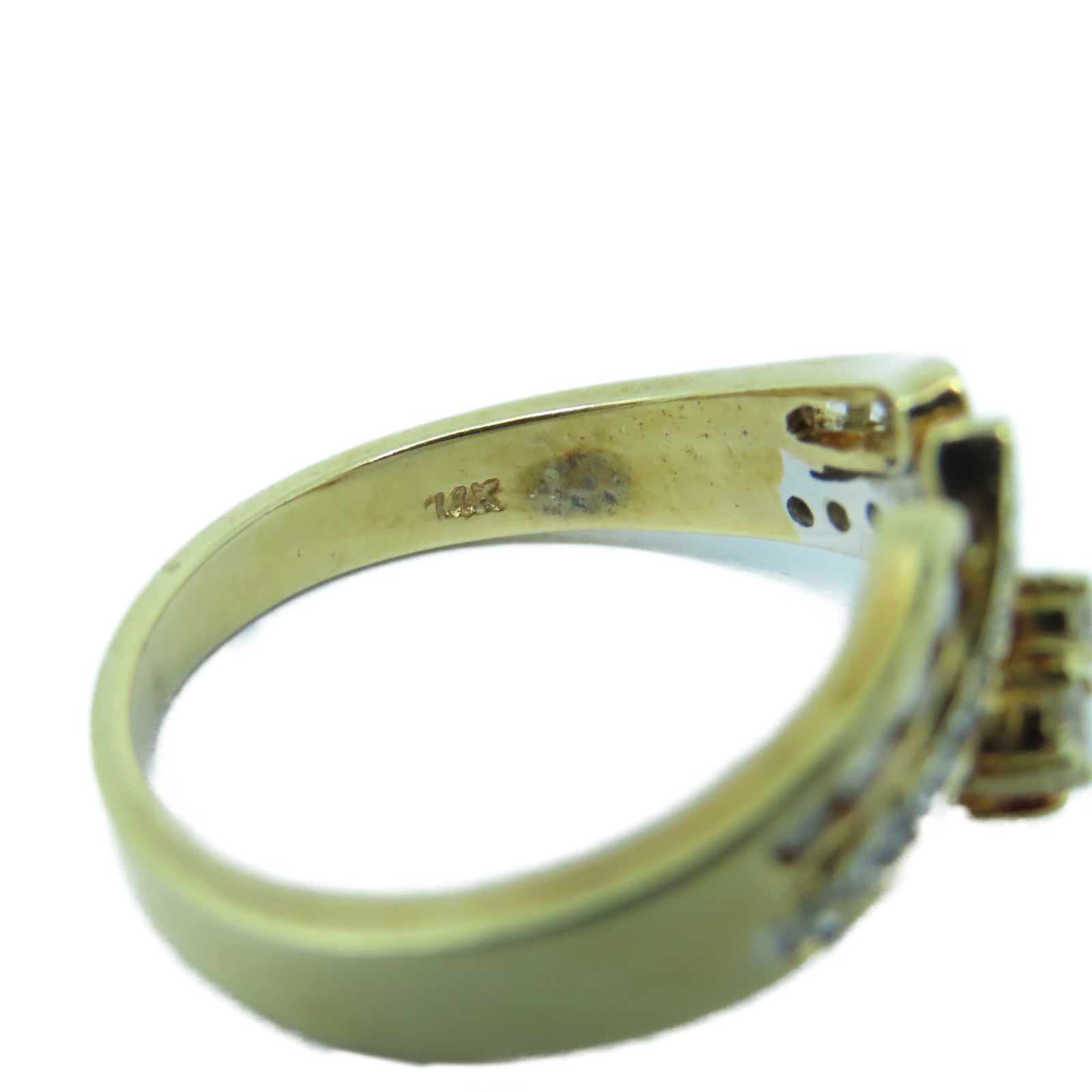 JEWELRY 【激減優惠】14K黃金Ring 3.7g鑽石戒指US#5.75