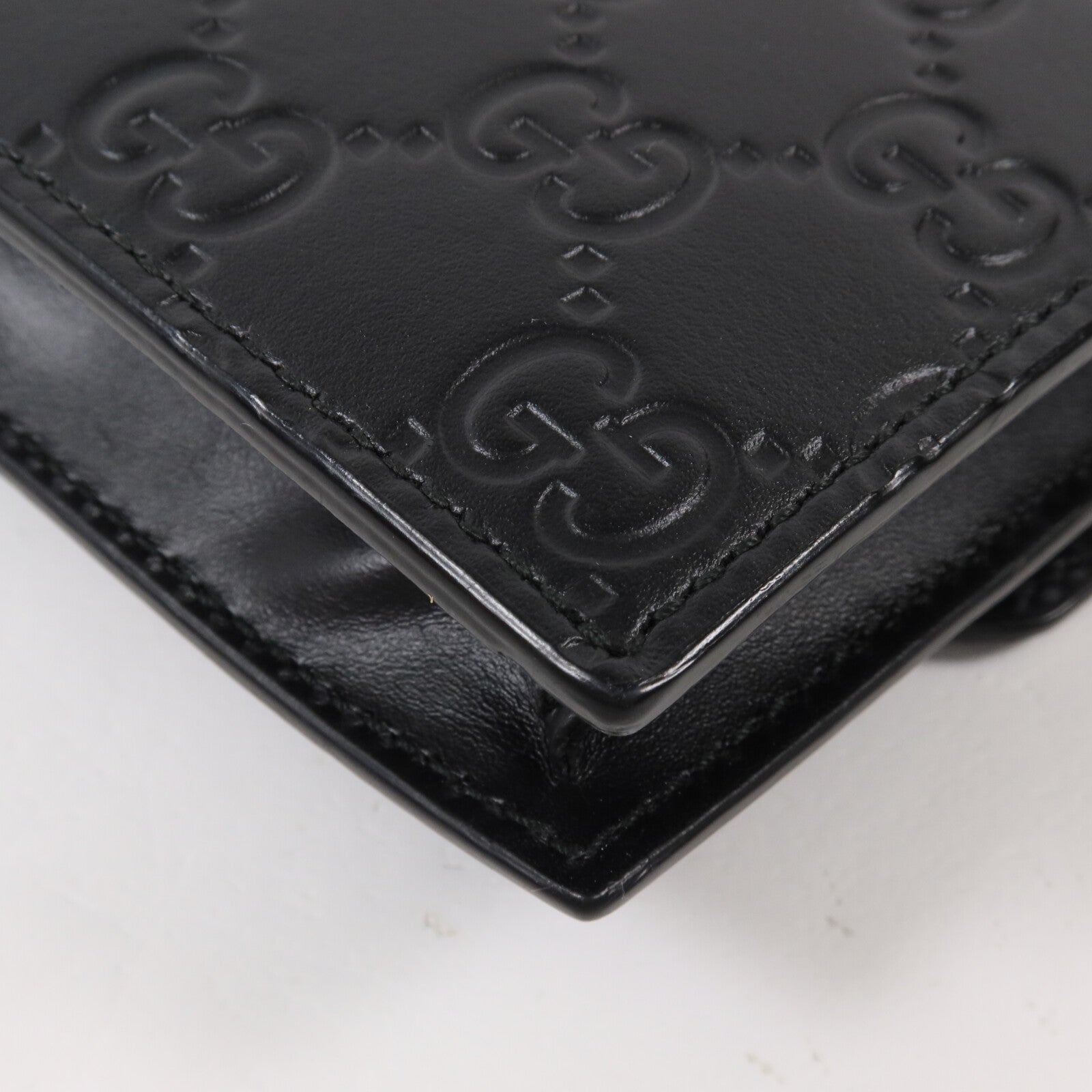 GUCCI 牛皮皮革Guccissima Chain Wallet鏈帶肩背袋