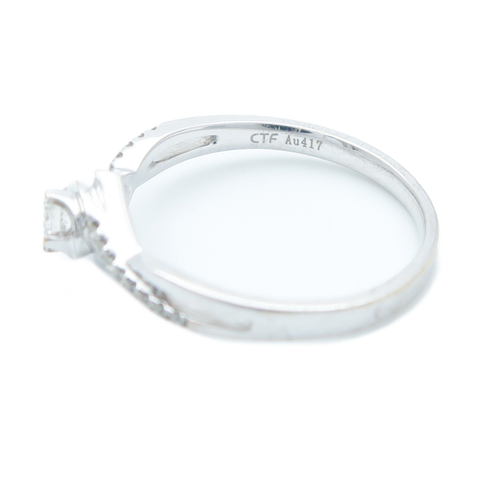 JEWELRY 10K白金Diamond Ring鑽石戒指US#6