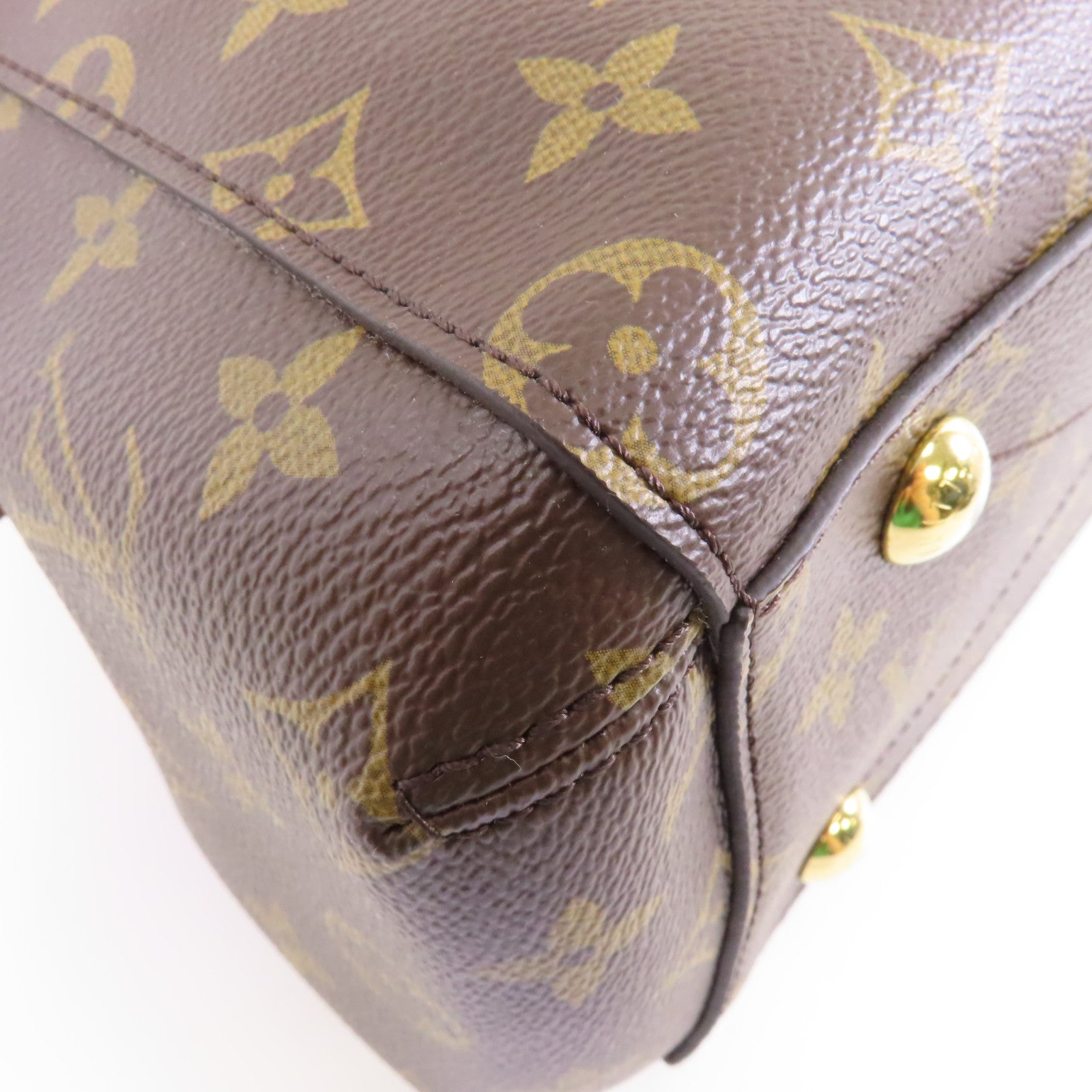 LOUIS VUITTON Monogram Montaigne BB金扣手挽肩背兩用袋啡色