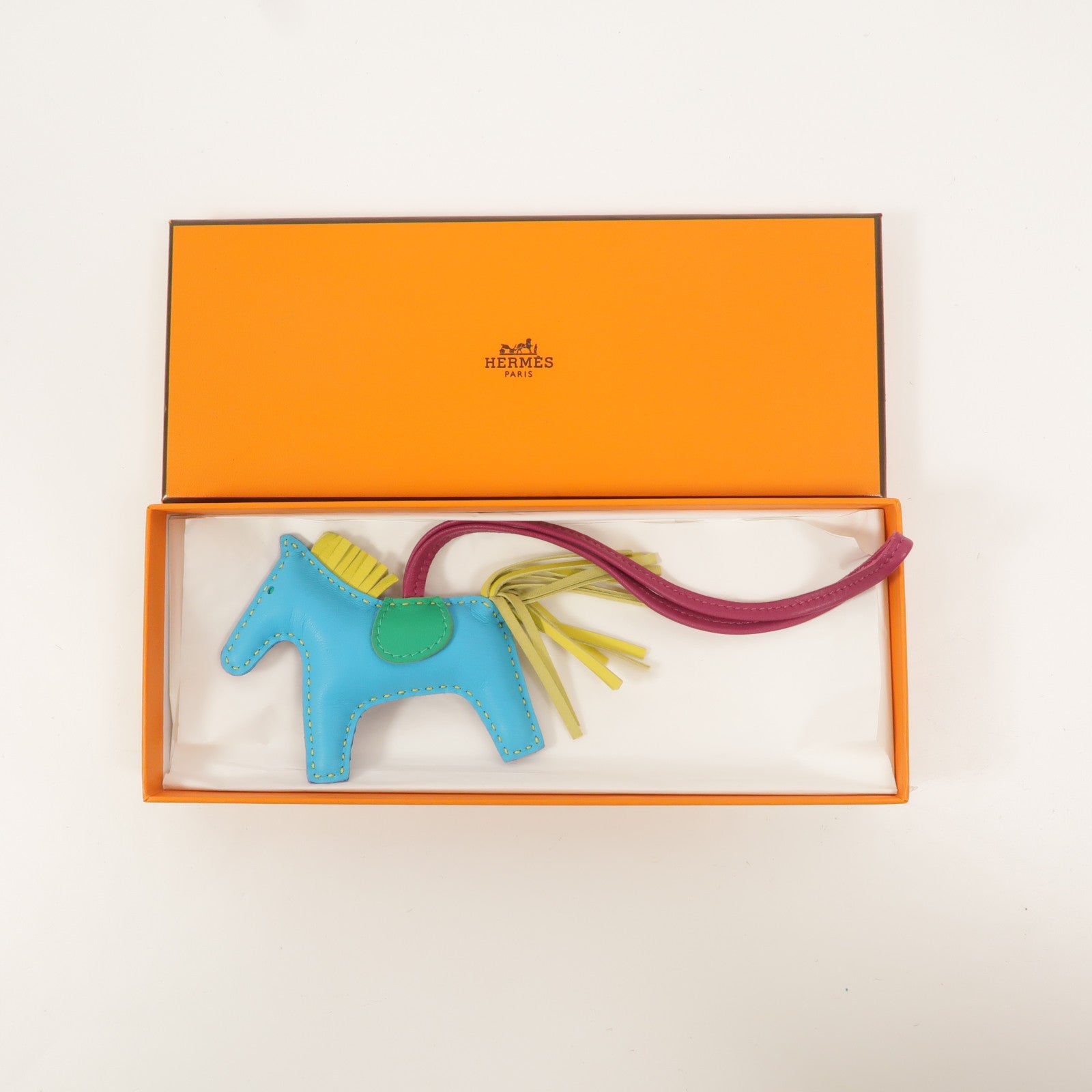 HERMES Milo皮革Rodeo PM掛飾Tosca