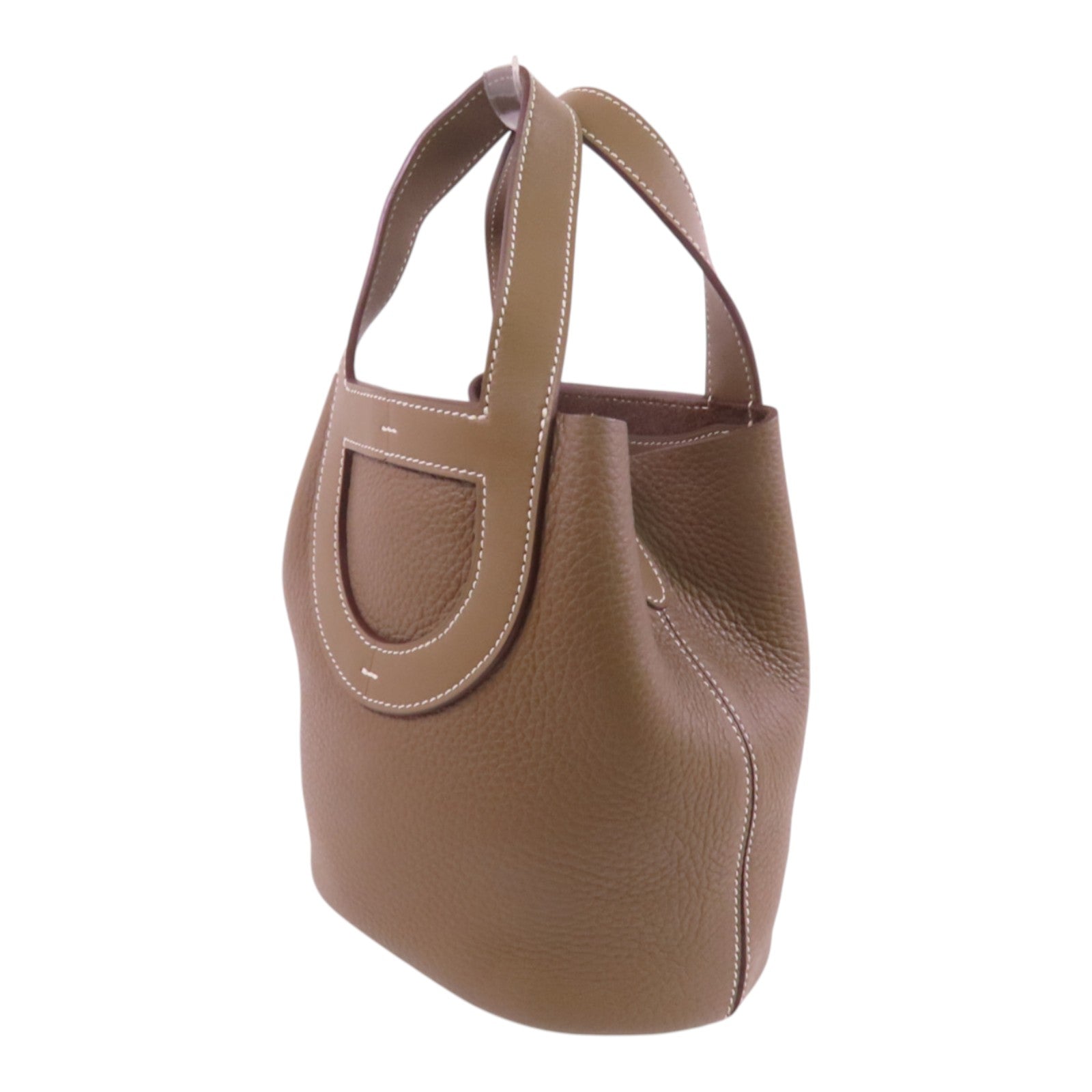 HERMES Clemence皮革In The Loop 18金扣手挽袋