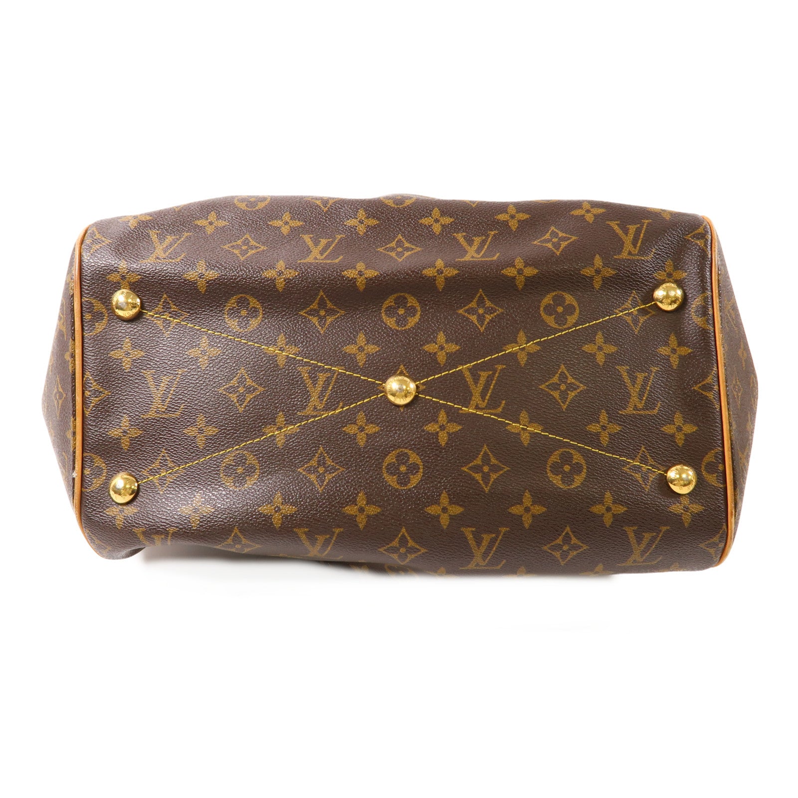 LOUIS VUITTON LV GHW Tivoli GM Shoulder Bag M40144 Monogram Brown