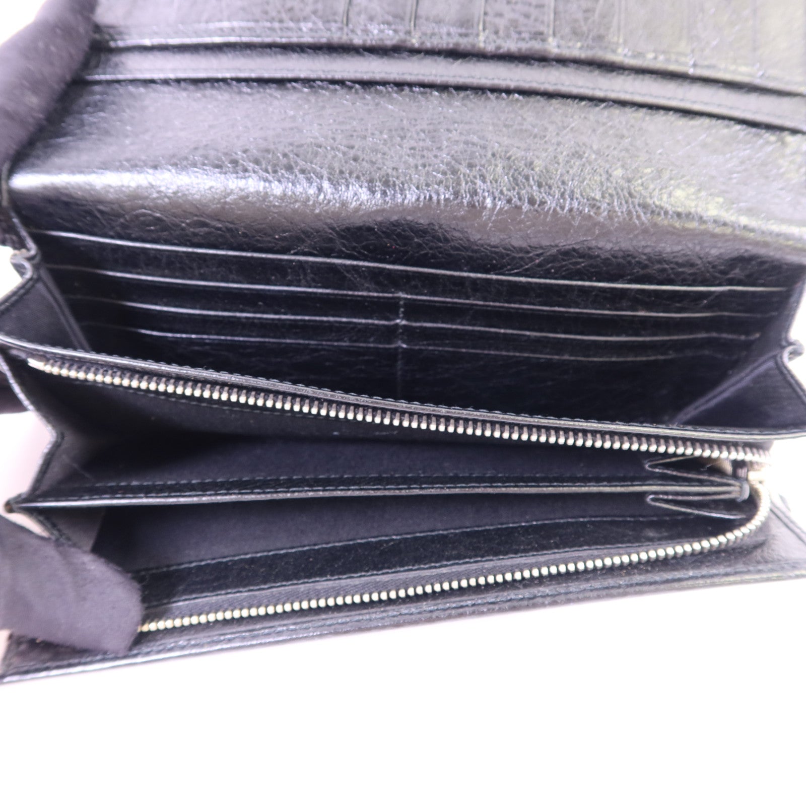 BALENCIAGA 牛皮皮革Long Wallet銀扣長錢包