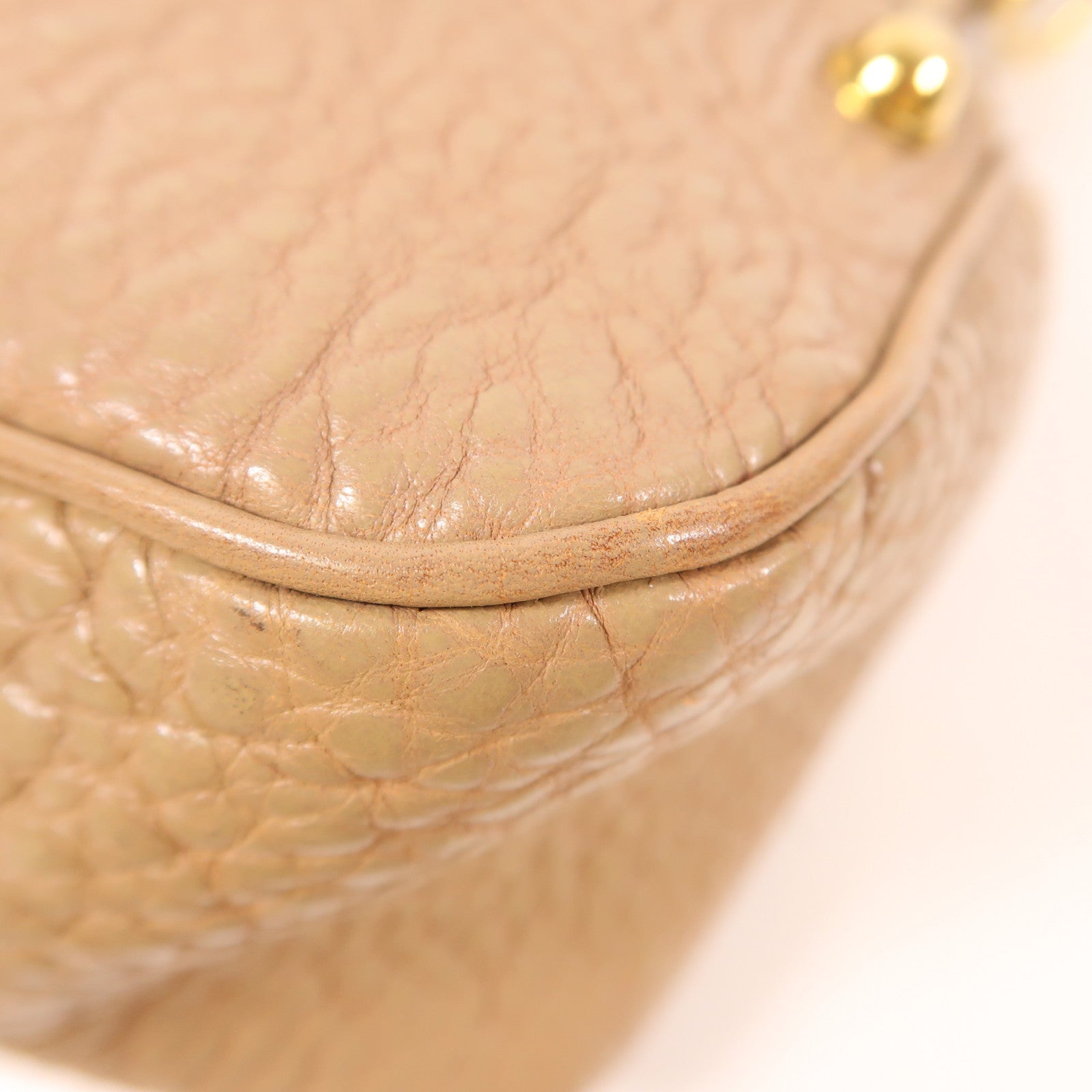 GUCCI 【激減優惠】帆布Shoulder Bag金扣肩背袋棕色