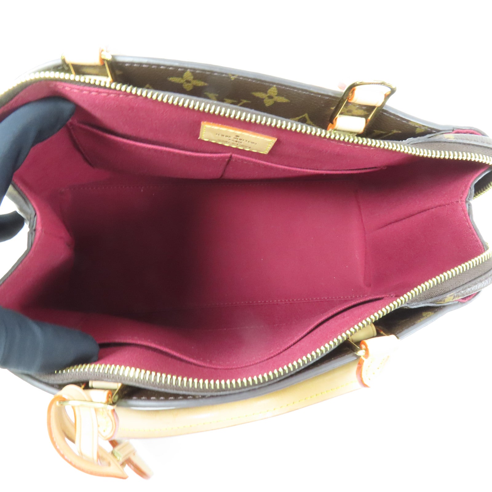 LOUIS VUITTON Monogram Petit Palais金扣手挽肩背兩用袋棕色