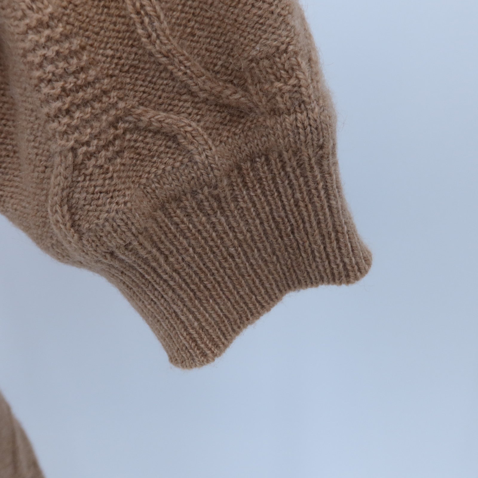 HERMES Camelhair/Silk Twillaine Long-Sleeve針織
