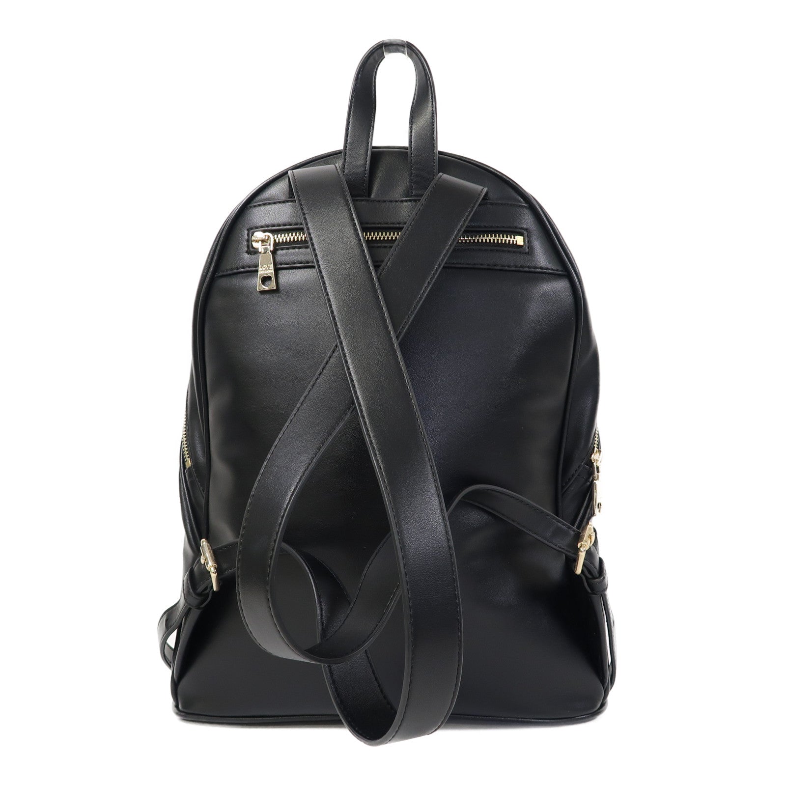 MOSCHINO 皮革Love Moschino Backpack金扣背包黑色