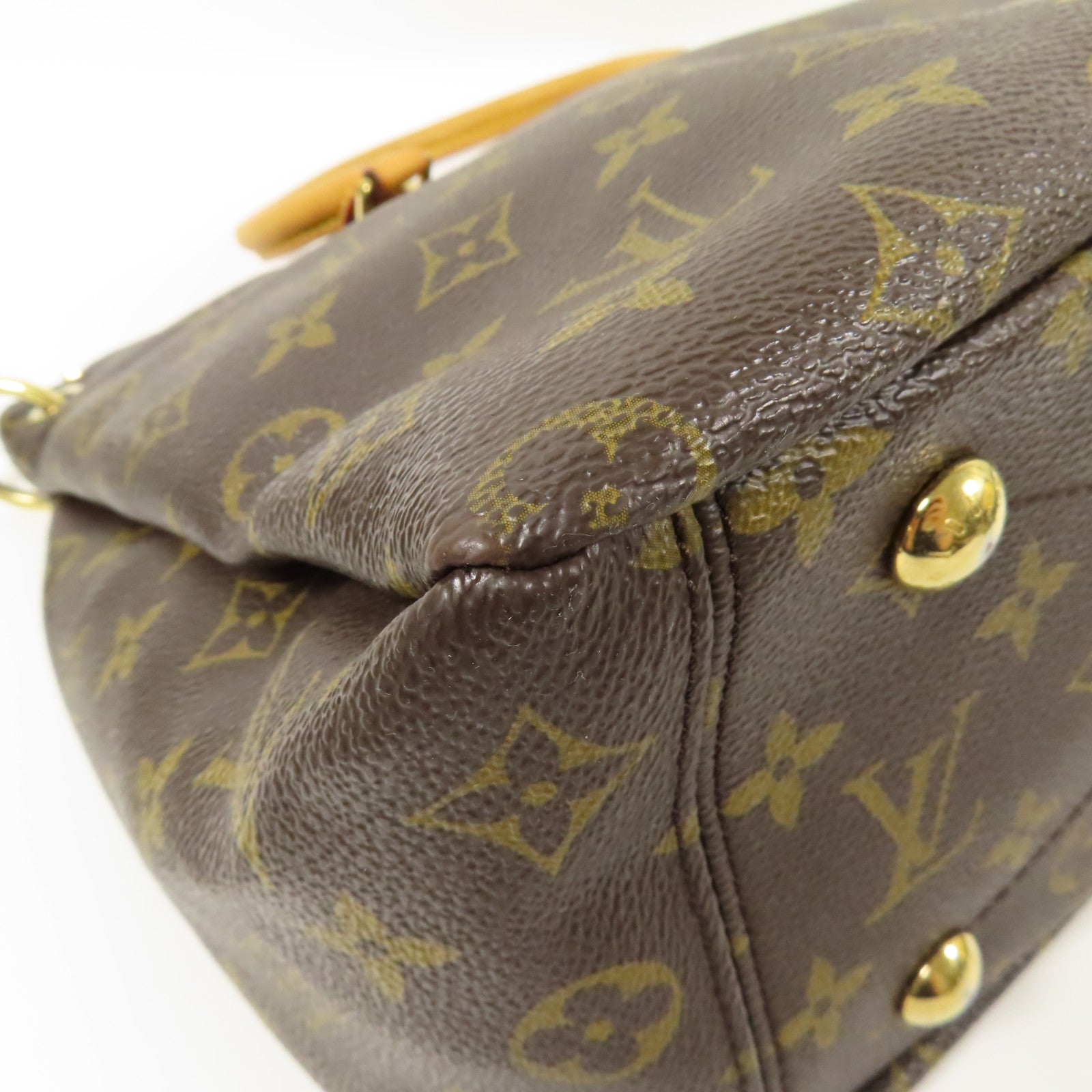 LOUIS VUITTON LV GHW Pallas MM 2 Way Shoulder Bag M40906 Monogram Brown