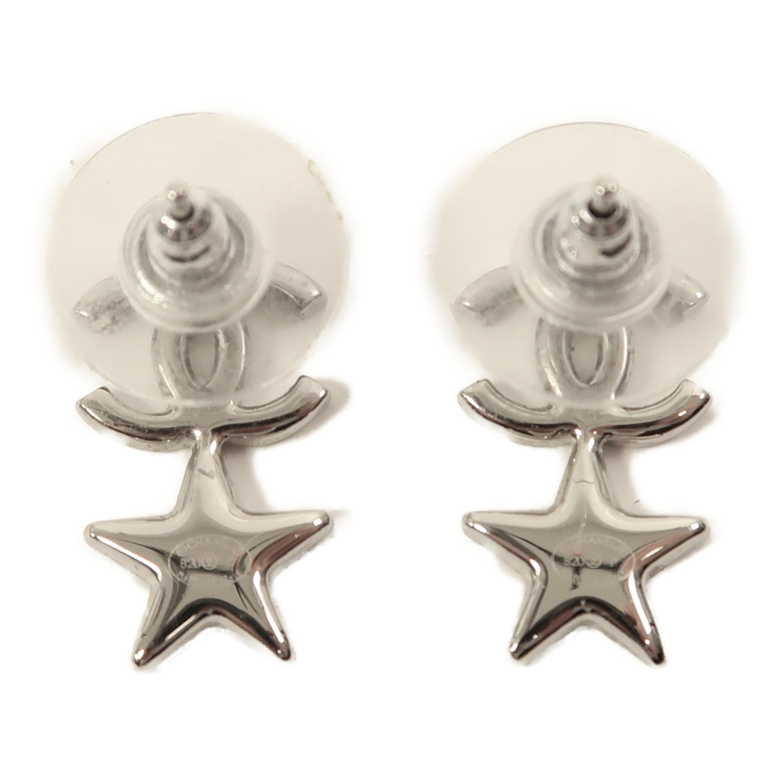CHANEL 金屬Earrings耳環銀色