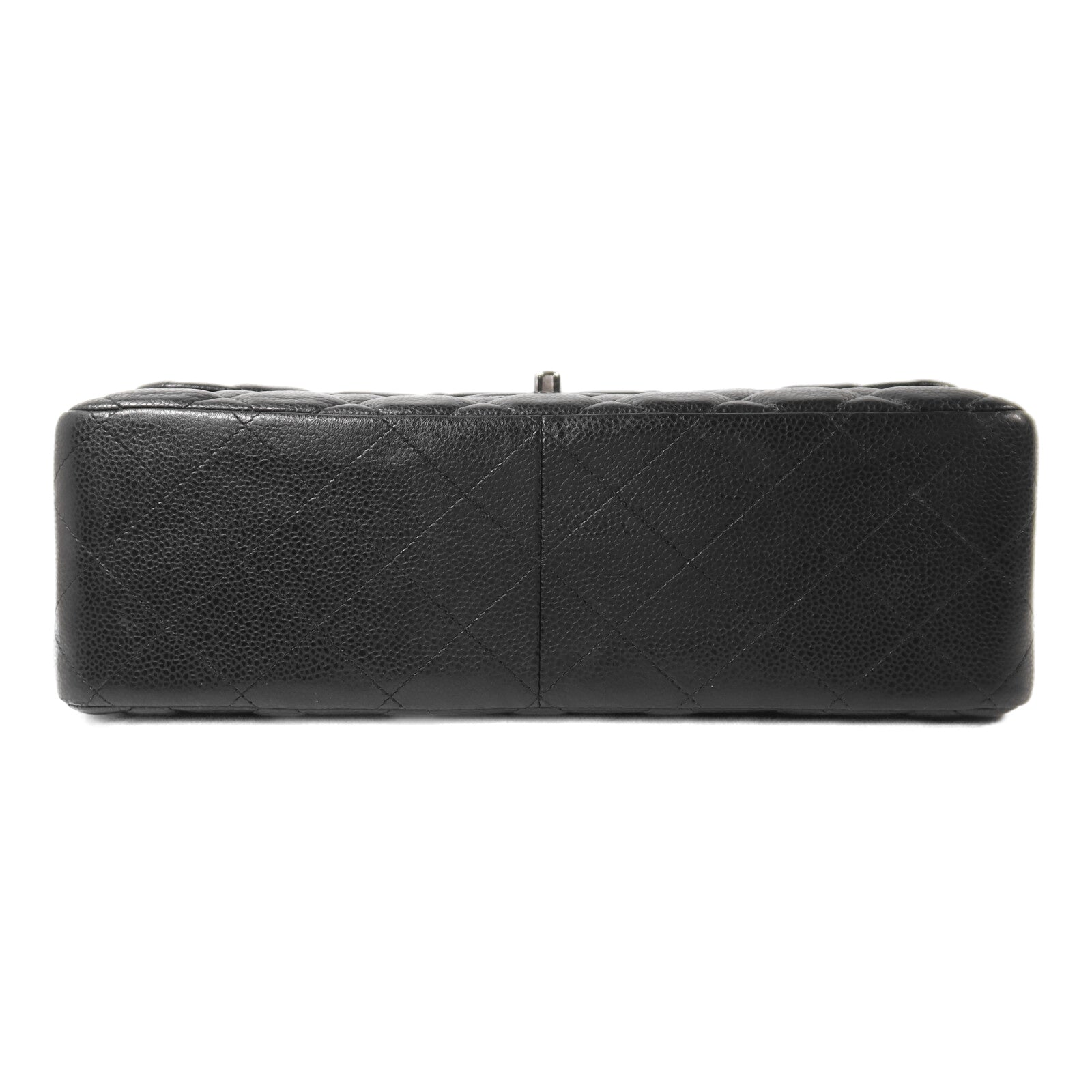 CHANEL 牛皮皮革Large Classic銀扣鏈帶肩背袋