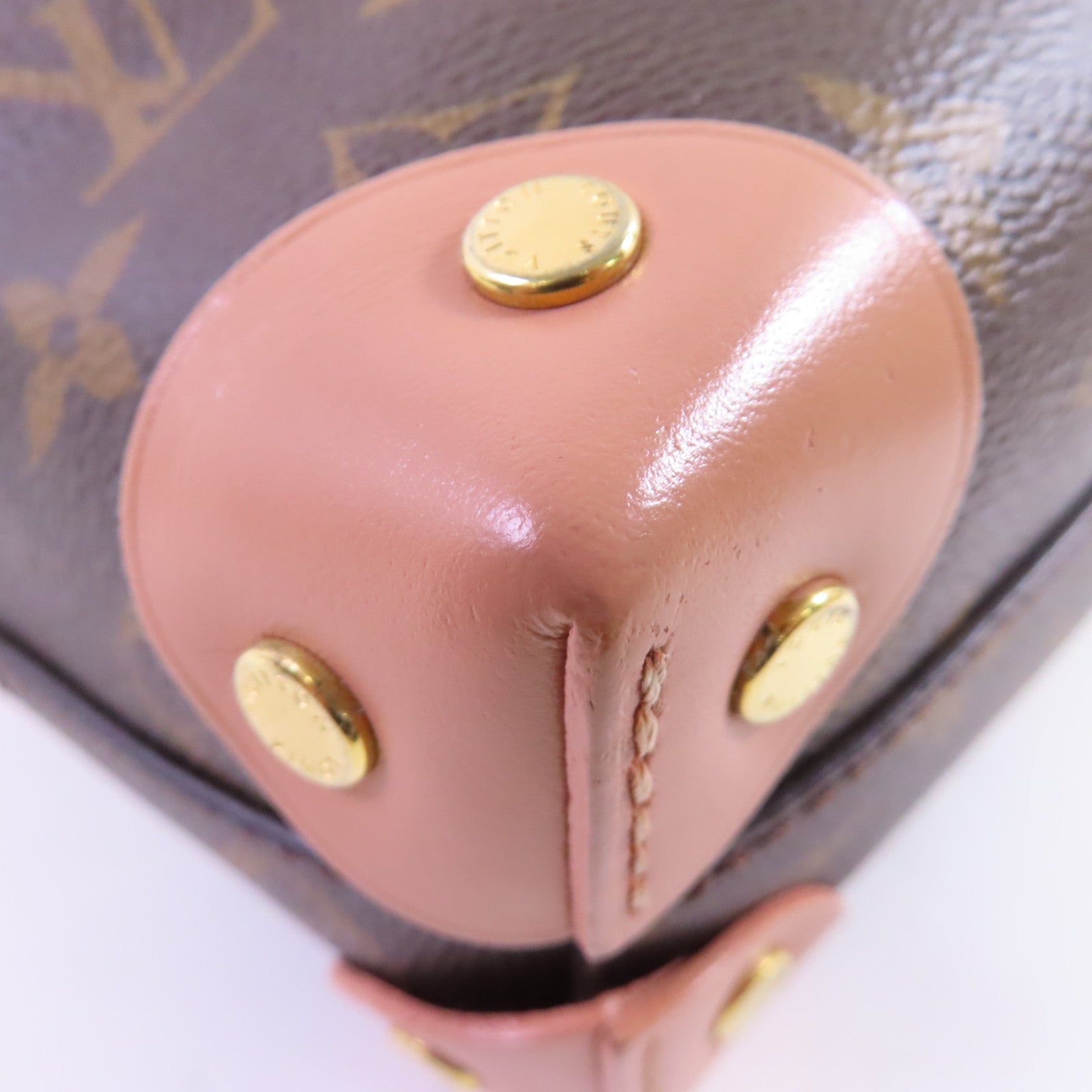 LOUIS VUITTON Monogram Petite Malle Souple 2Way Shoulder Bag金扣手挽肩帶兩用袋