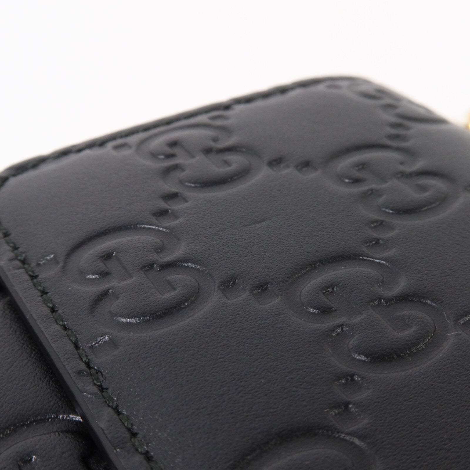 GUCCI 牛皮皮革Guccissima Chain Wallet鏈帶肩背袋