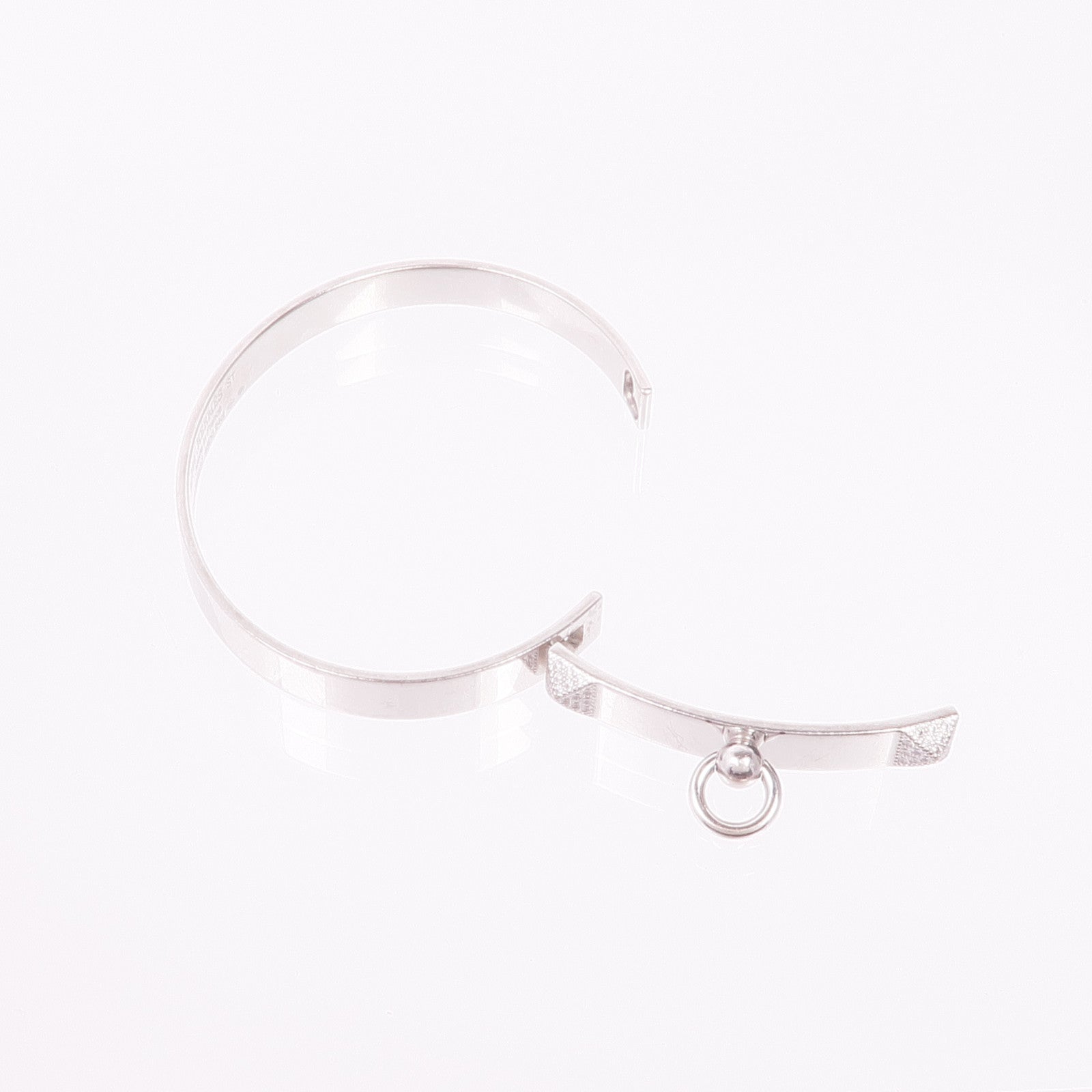 HERMES 18K白金Collier De Chien Bangle手鐲