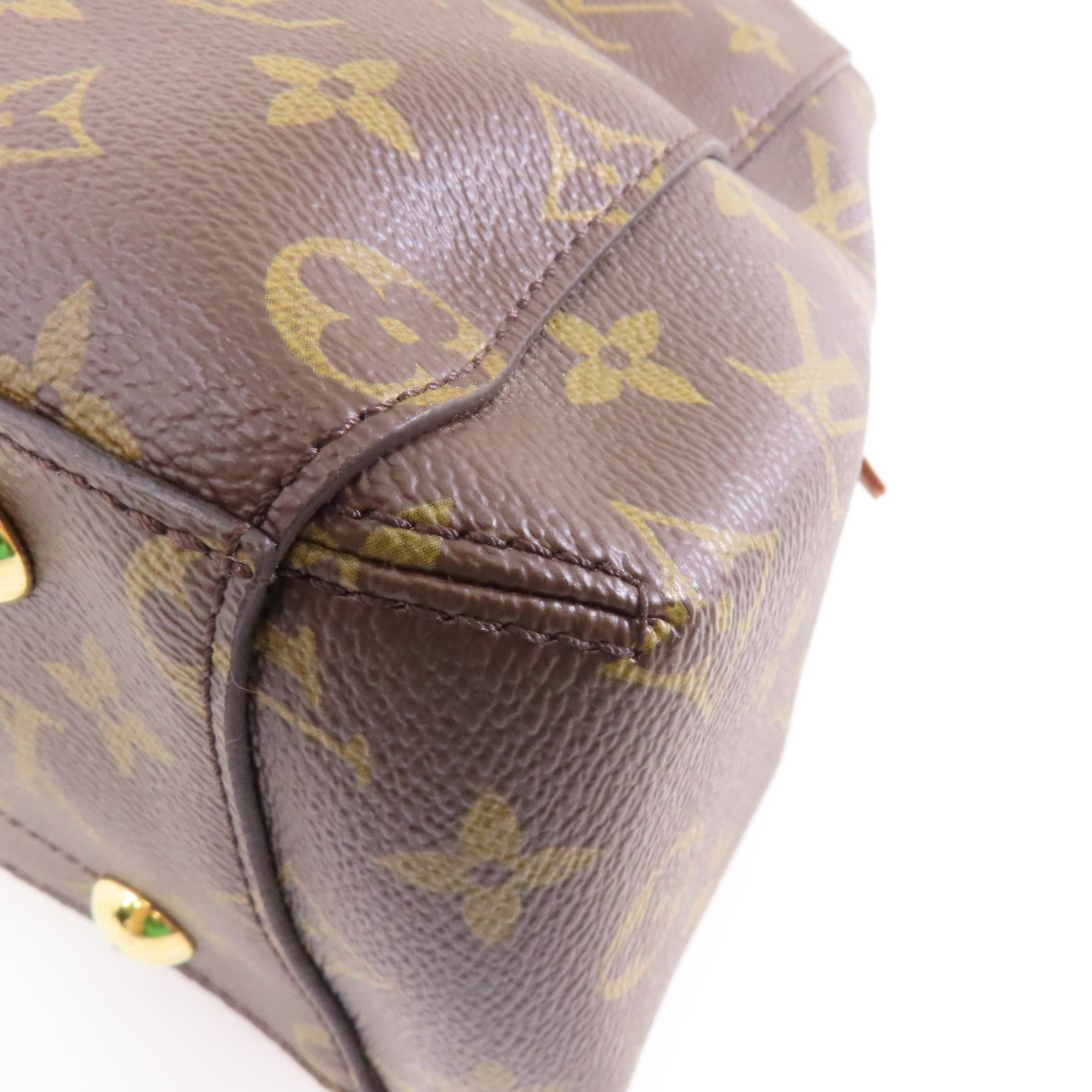 LOUIS VUITTON Monogram Montaigne BB金扣手挽肩背兩用袋啡色