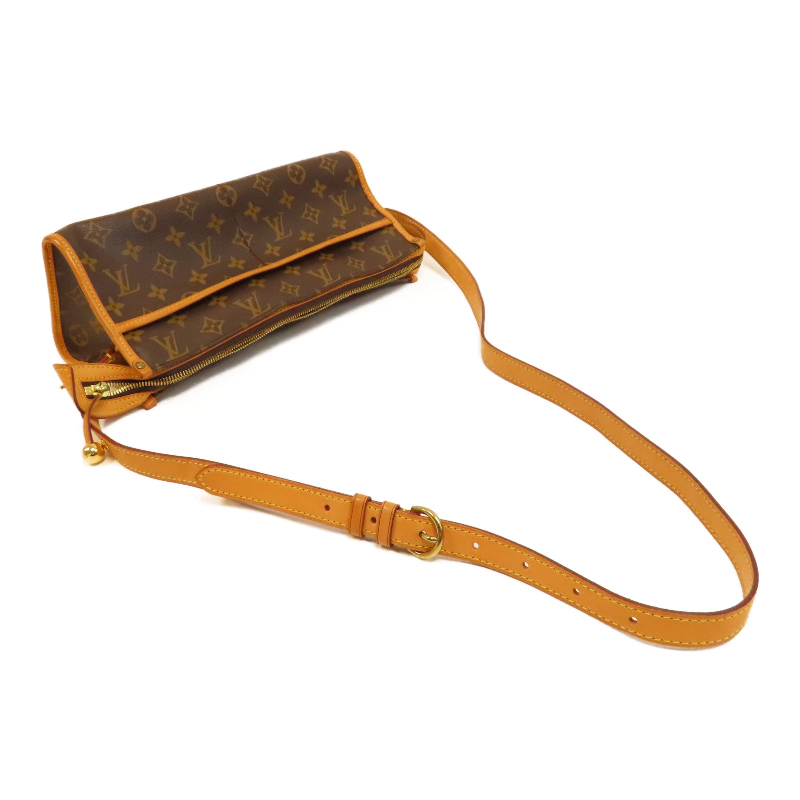 LOUIS VUITTON Monogram Popincourt金扣肩背袋啡色