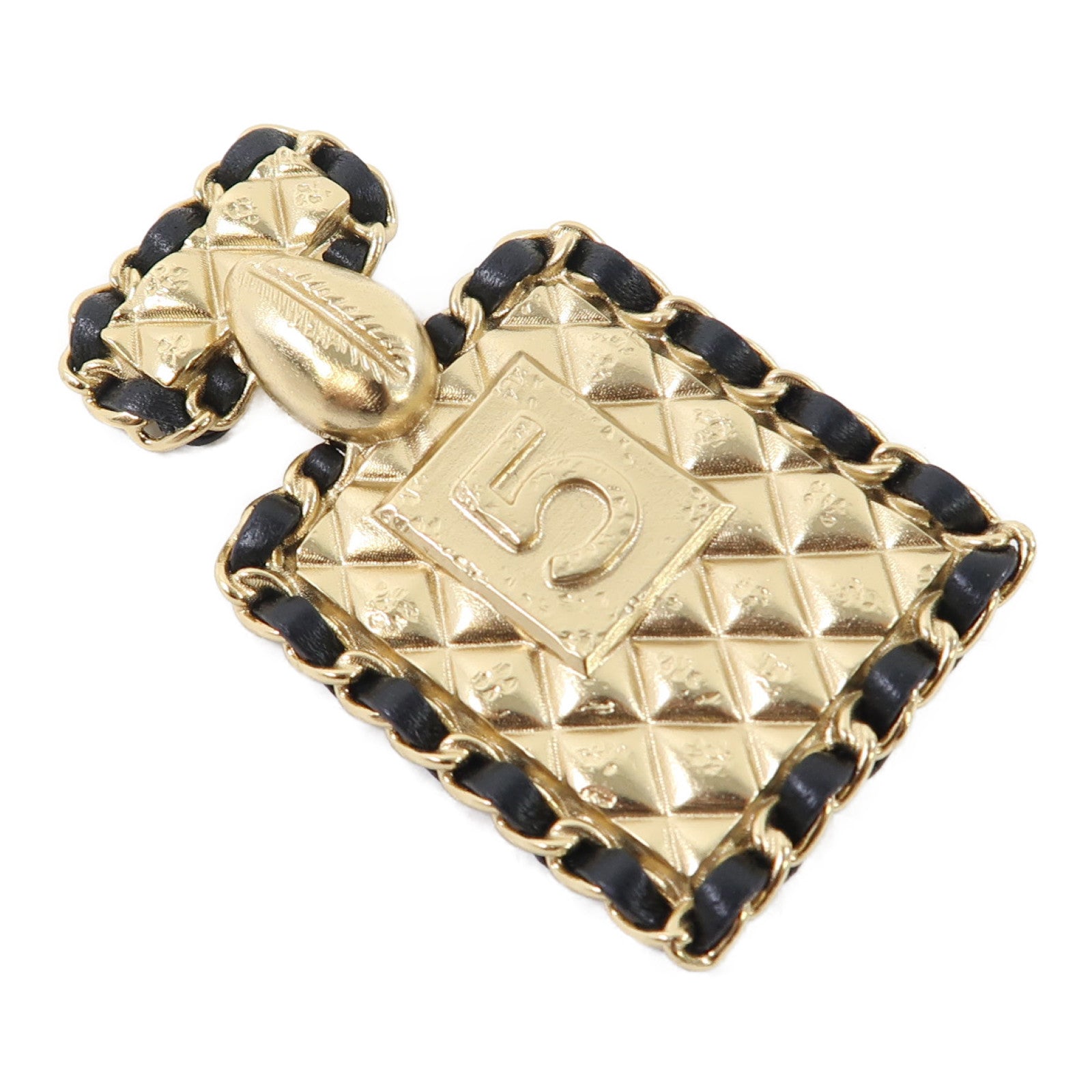 CHANEL 金屬Brooch胸針金色/黑色