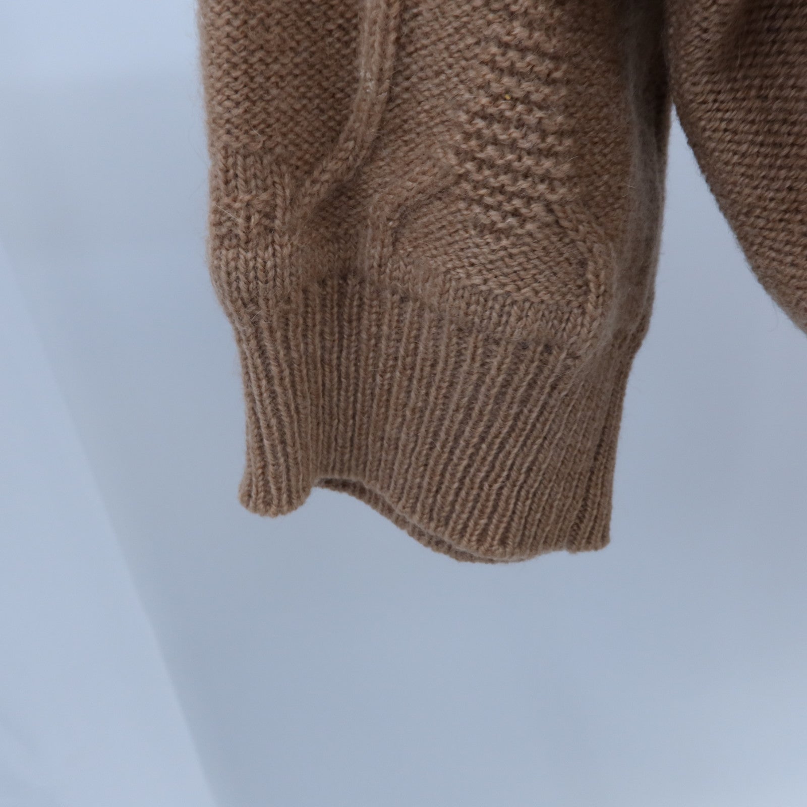 HERMES Camelhair/Silk Twillaine Long-Sleeve針織
