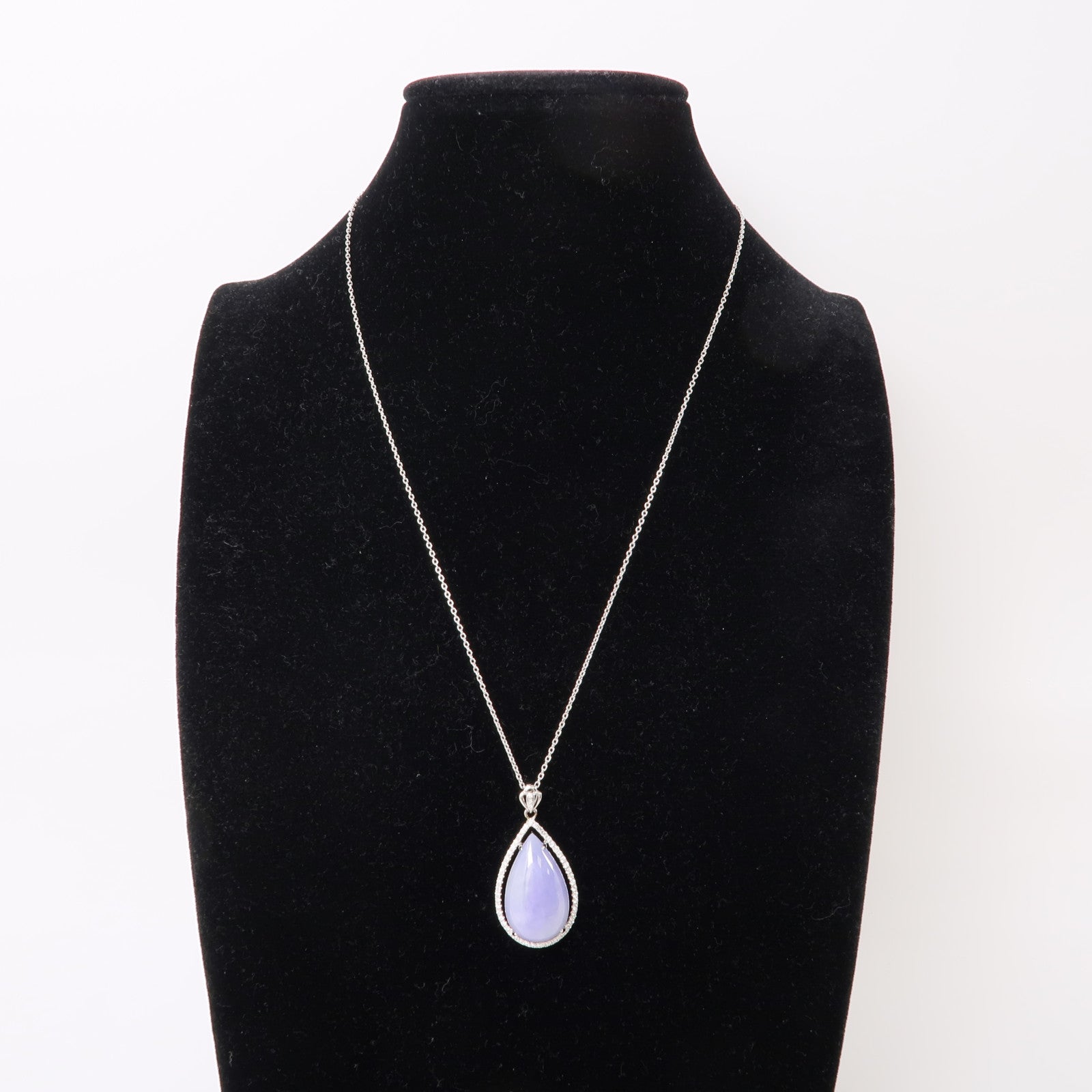 JEWELRY 18K白金Jade Necklace翡翠項鍊紫色