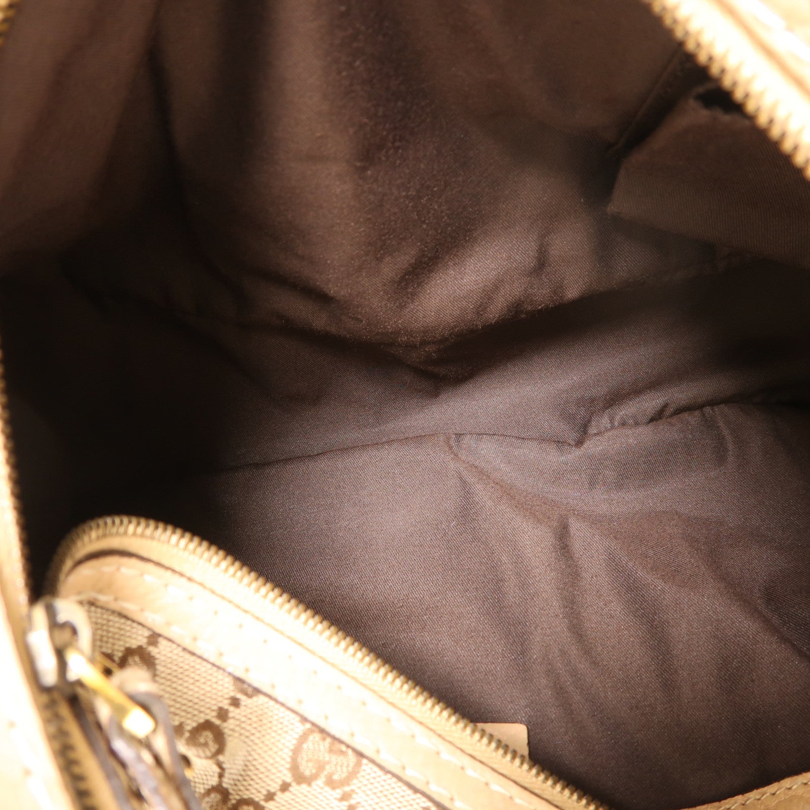 GUCCI 【激減優惠】帆布Shoulder Bag金扣肩背袋棕色