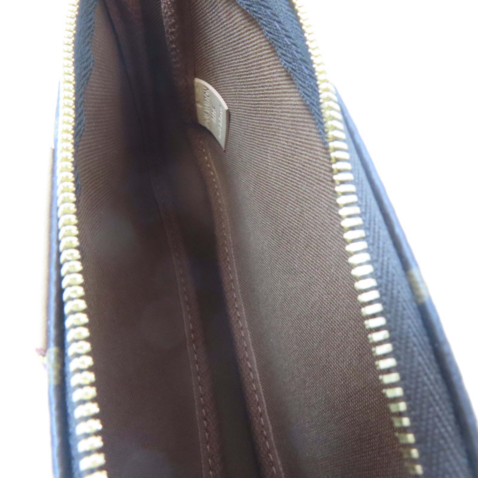 LOUIS VUITTON Monogram Multi Pochette Accessories金扣肩背袋啡色