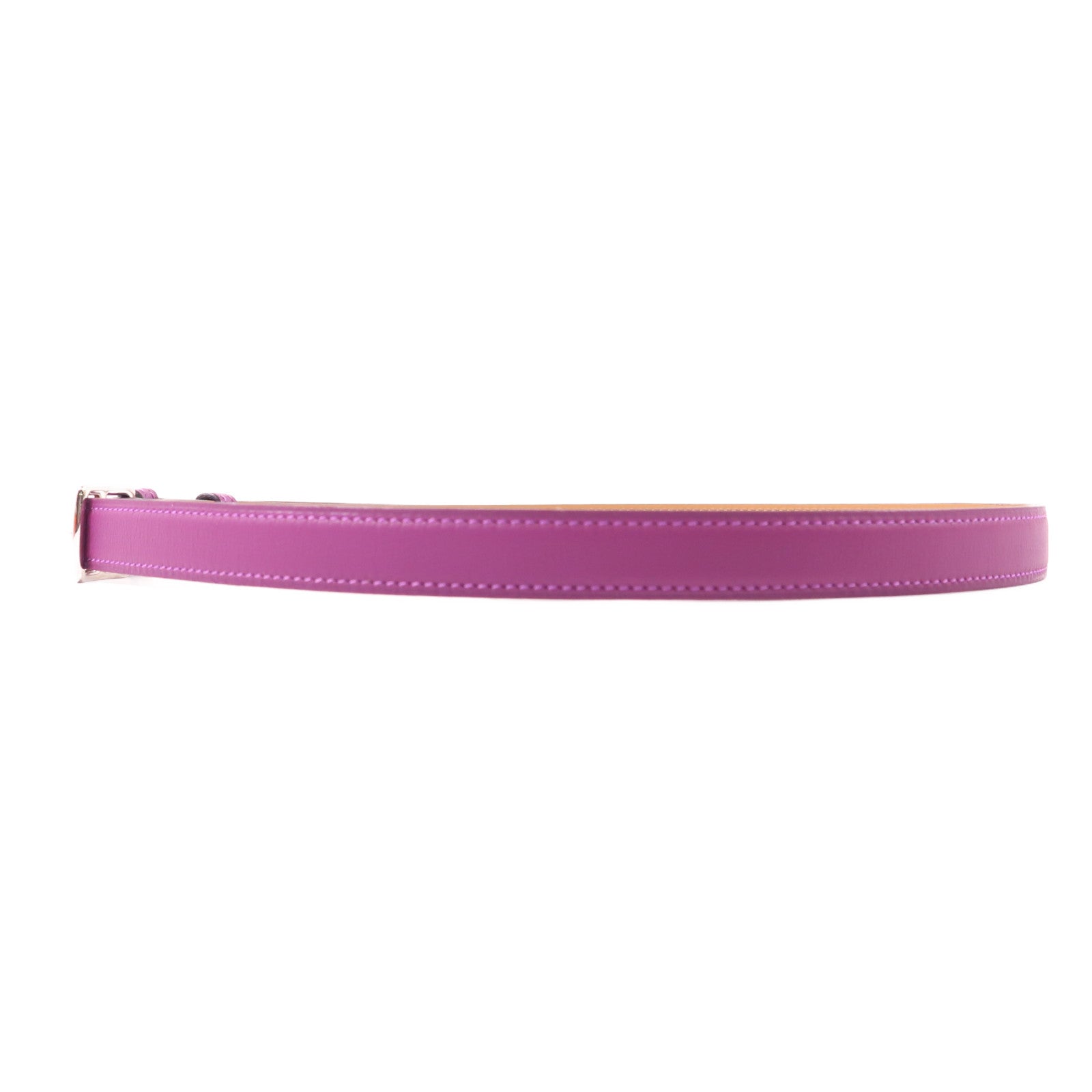 HERMES 【激減優惠】Swift皮革Etriviere Leather Belt銀扣皮帶Anemone