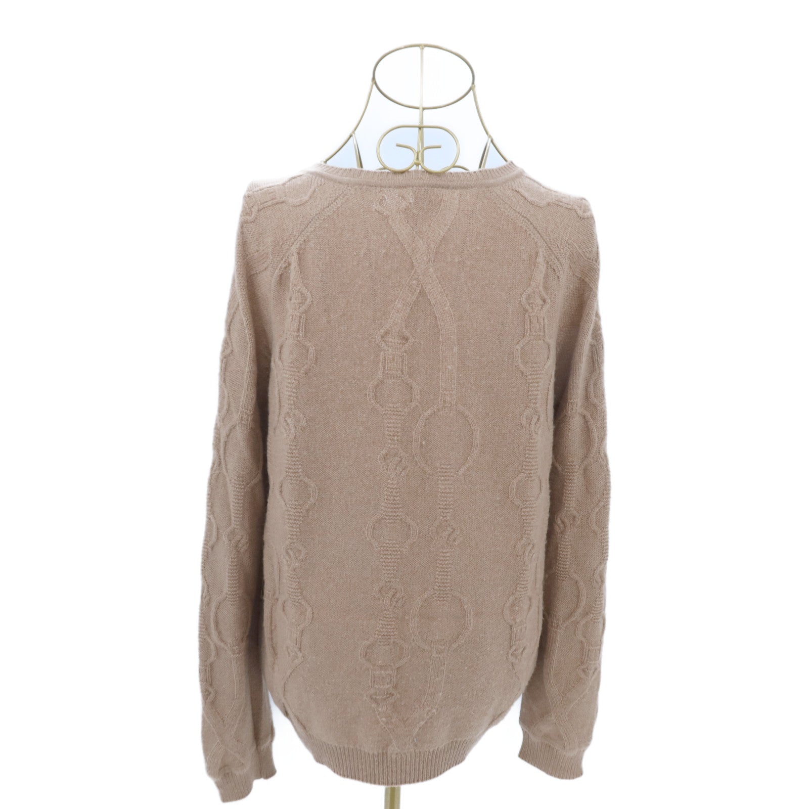 HERMES Camelhair/Silk Twillaine Long-Sleeve針織