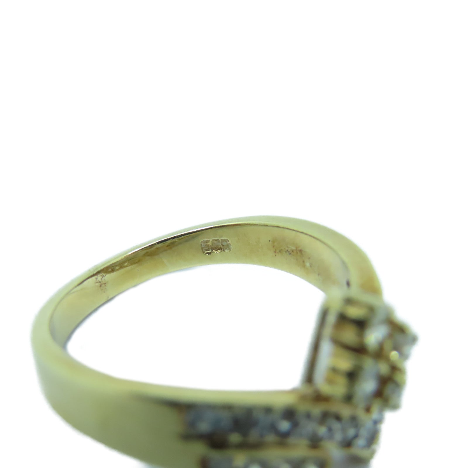 JEWELRY 【激減優惠】14K黃金Ring 3.7g鑽石戒指US#5.75
