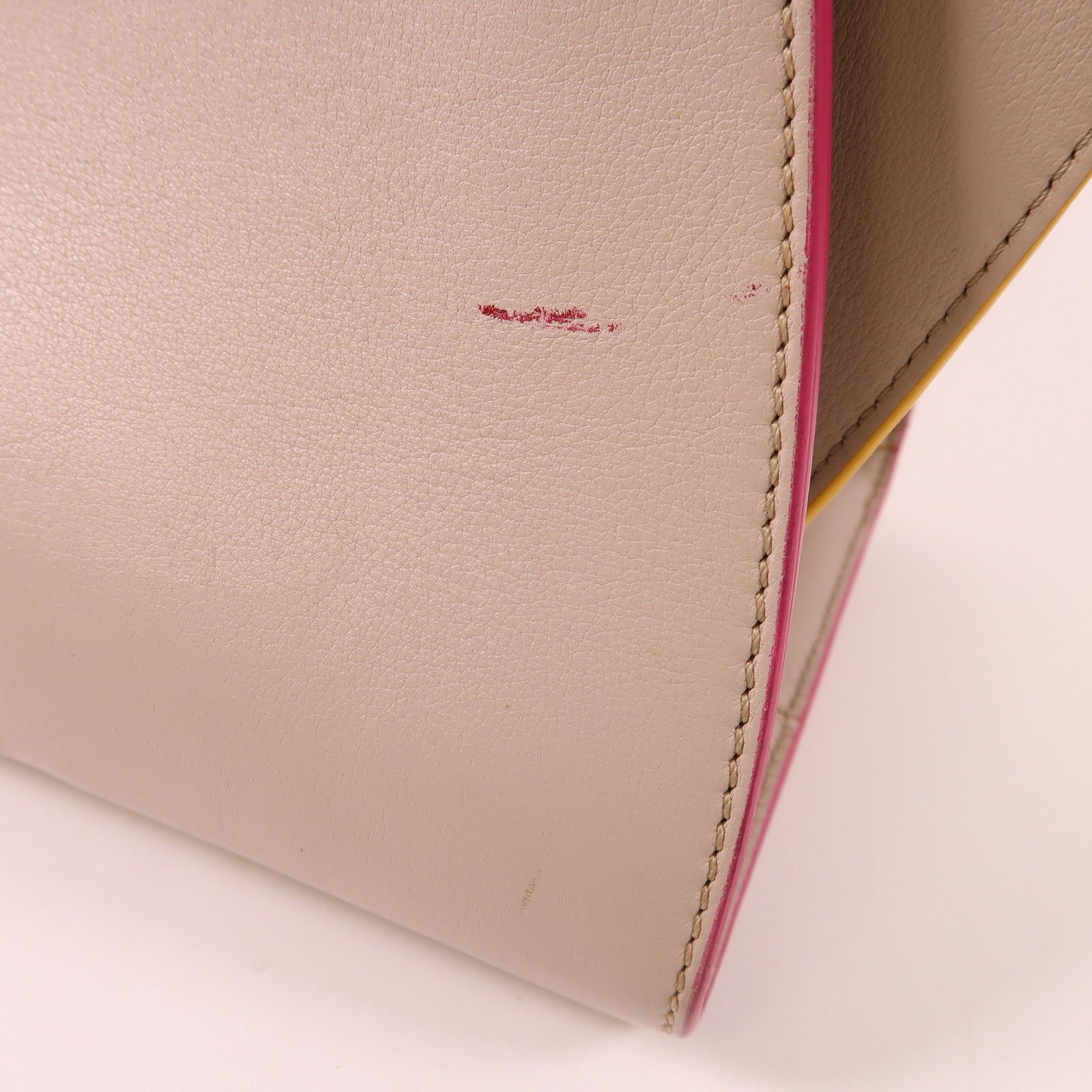 FENDI SHW Handbag 8BH279 Calfskin Leather Grey