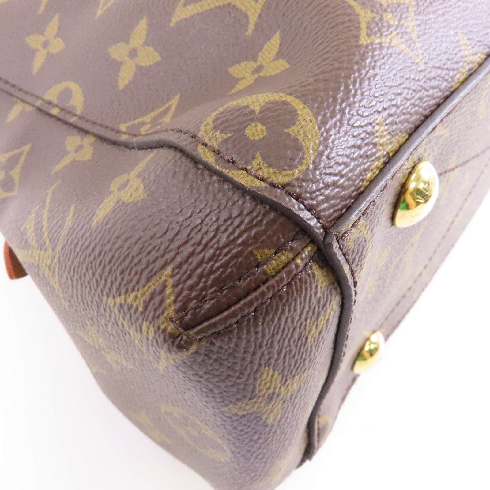 LOUIS VUITTON Monogram Montaigne BB金扣手挽肩背兩用袋啡色
